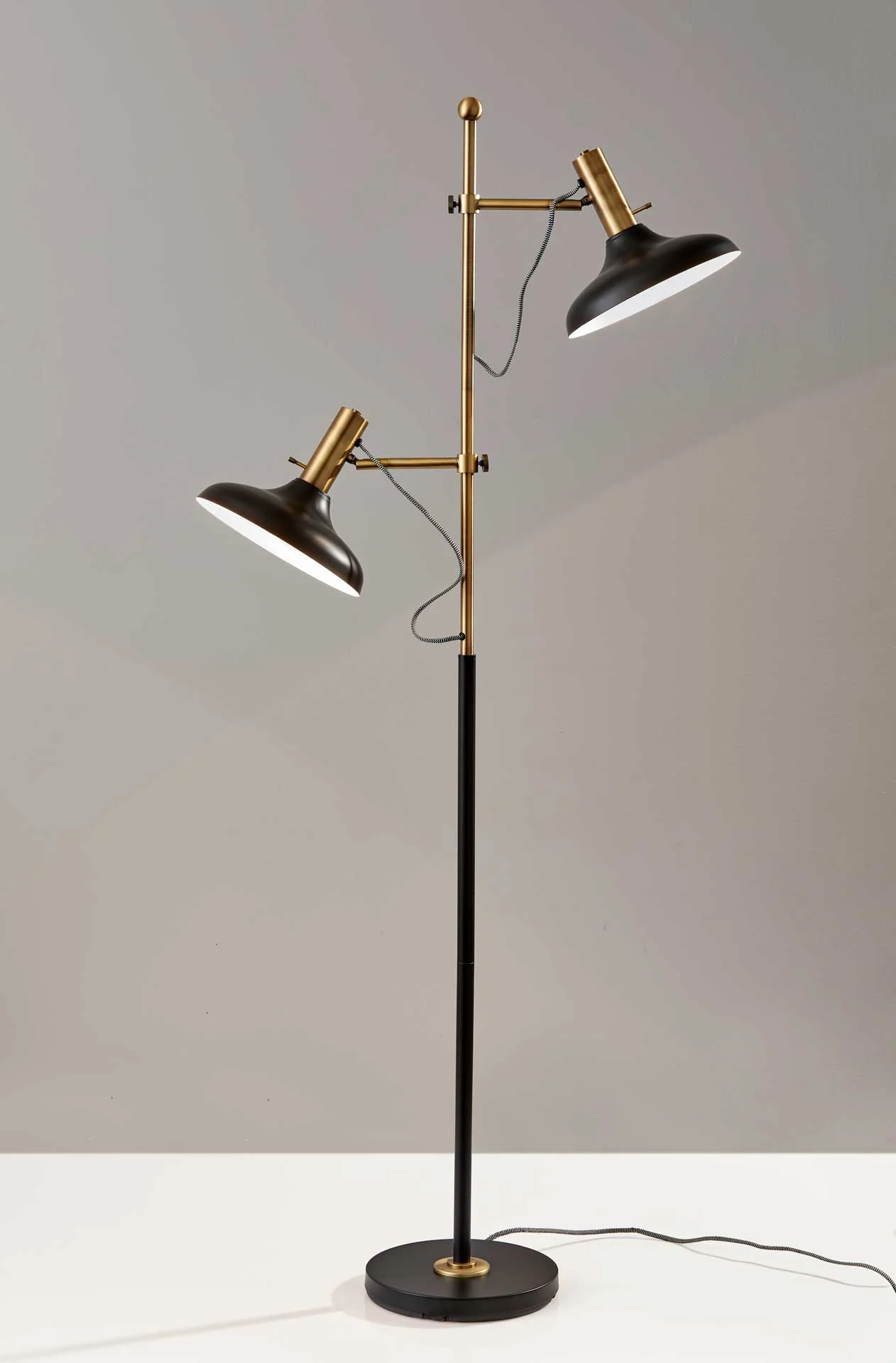 Keith Floor Lamp Black/Antique Brass - Image 3