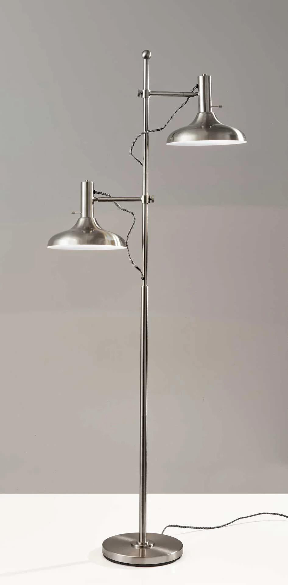 Keith Floor Lamp Brushed Steel - Image 2