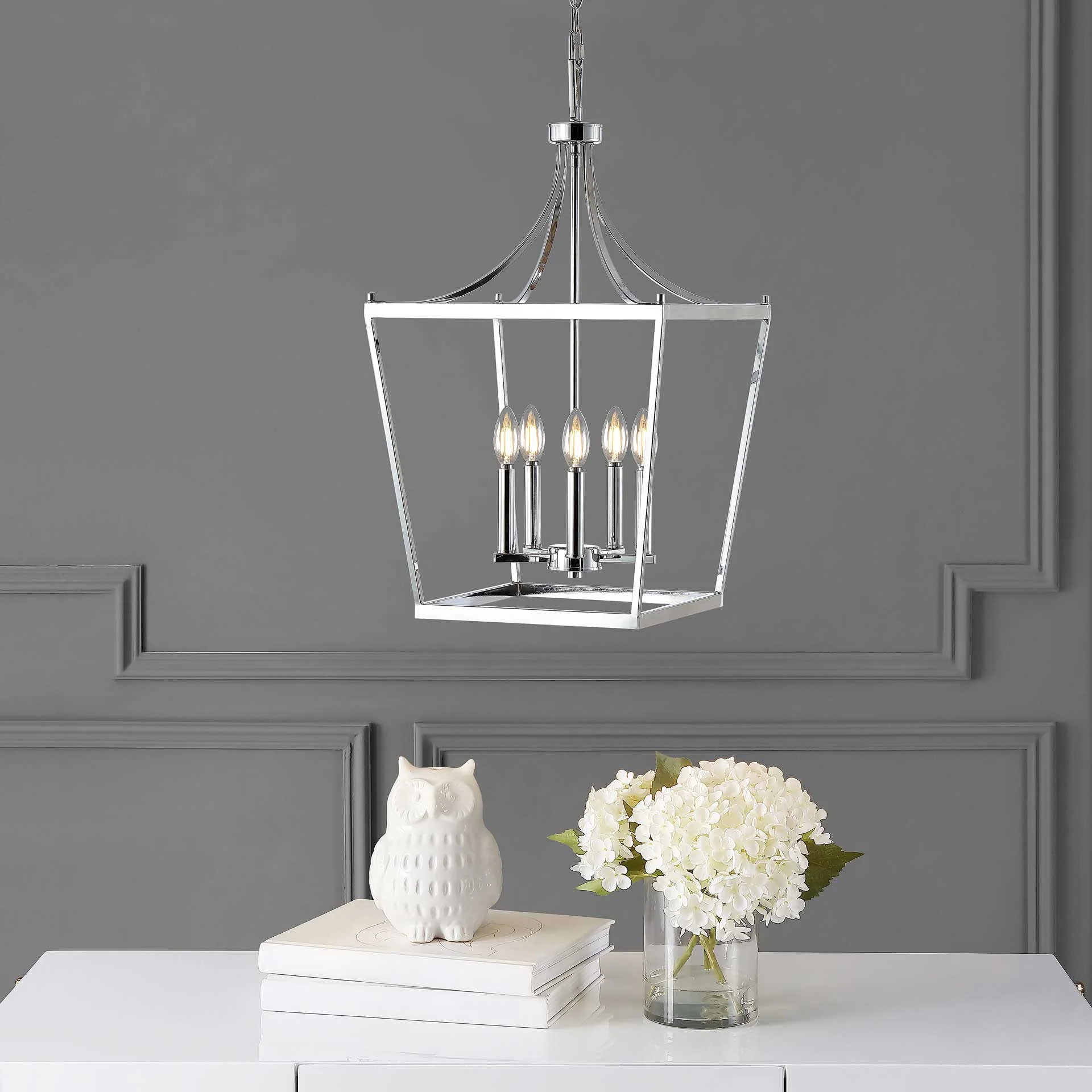 Kelesie 5 Light Pendant Chrome - Image 4