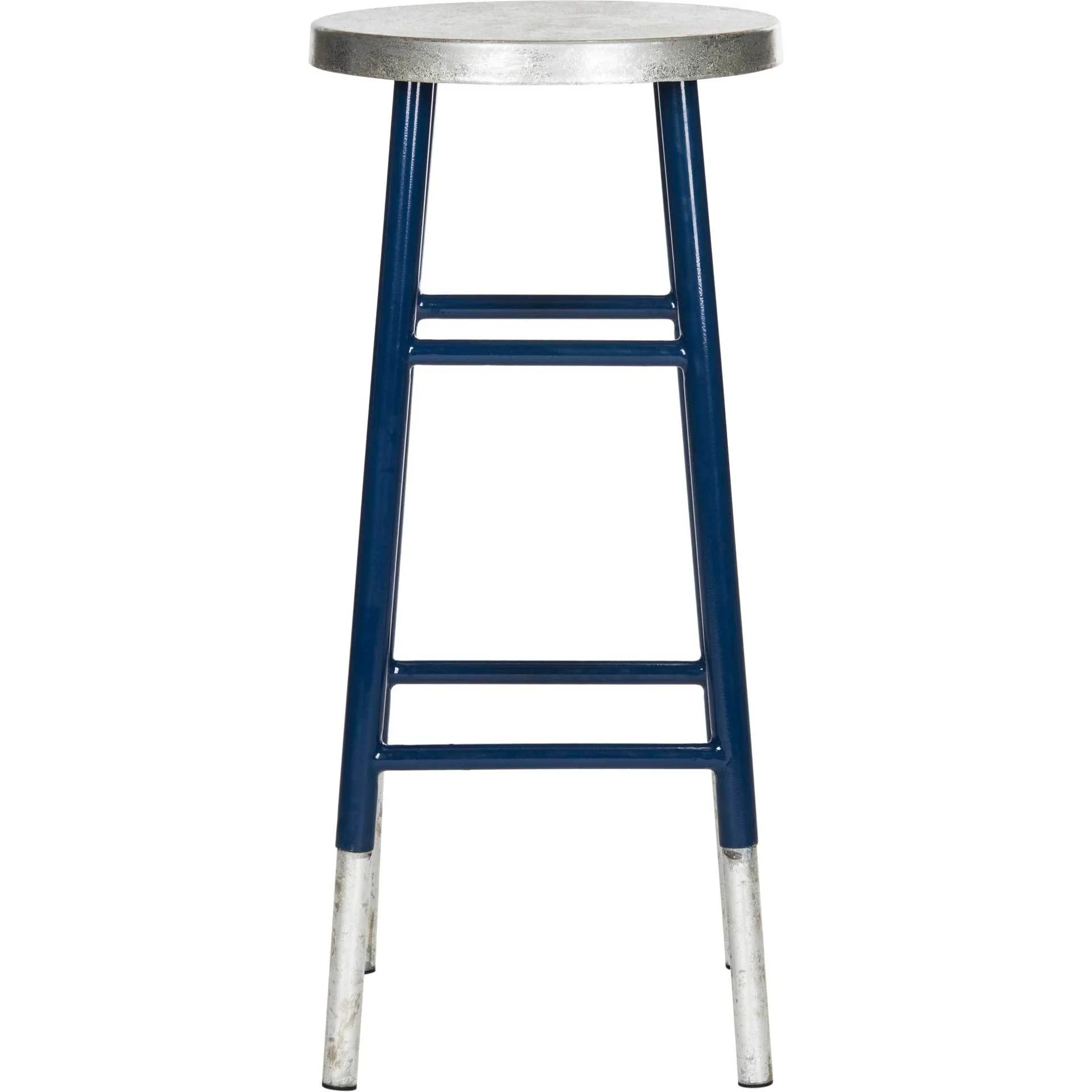 Kelsey Dipped Silver Bar Stool Navy - Image 2