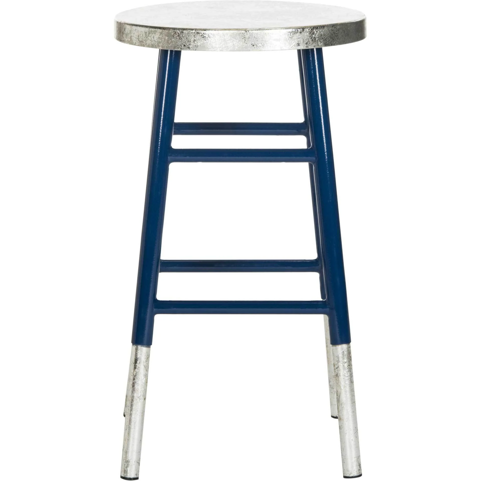 Kelsey Dipped Silver Bar Stool Navy - Image 5