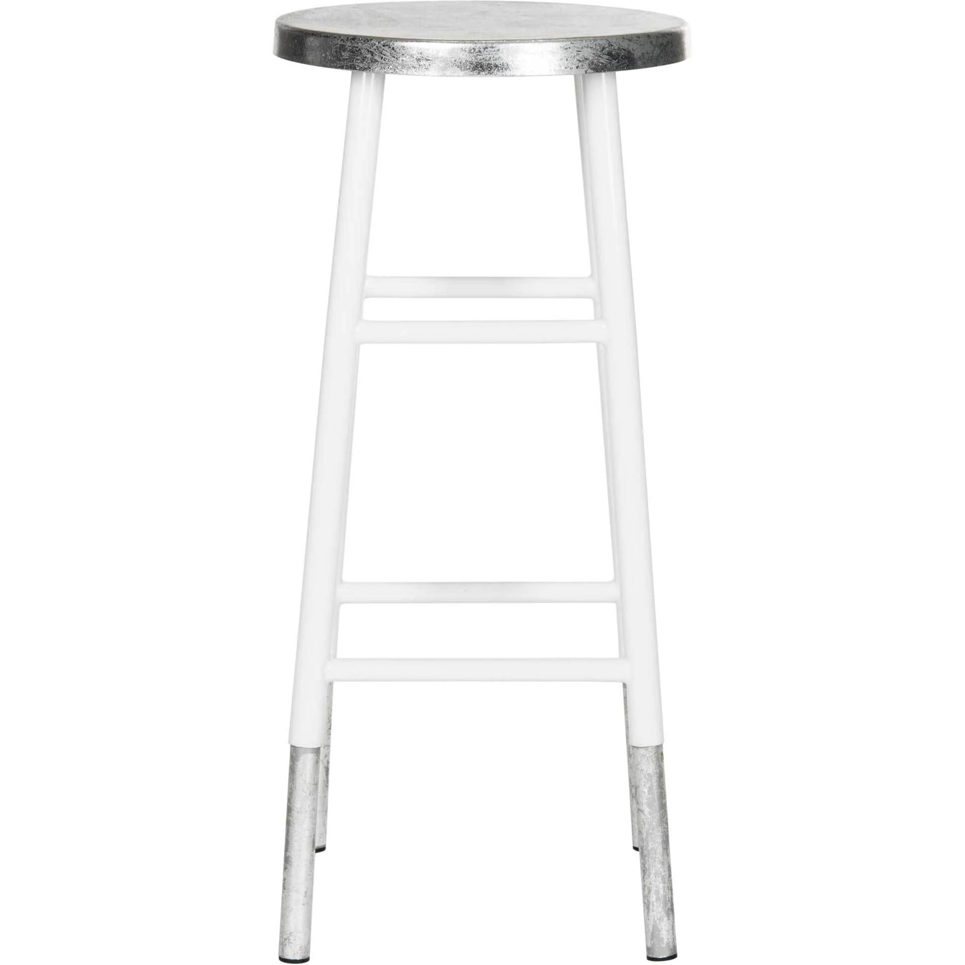 Kelsey Dipped Silver Bar Stool White - Image 2