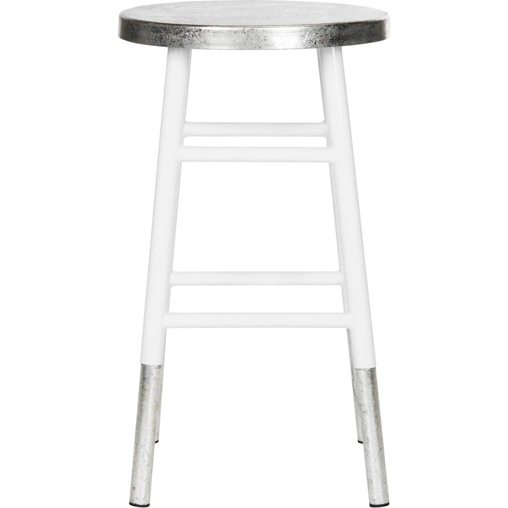 Kelsey Dipped Silver Bar Stool White - Image 5