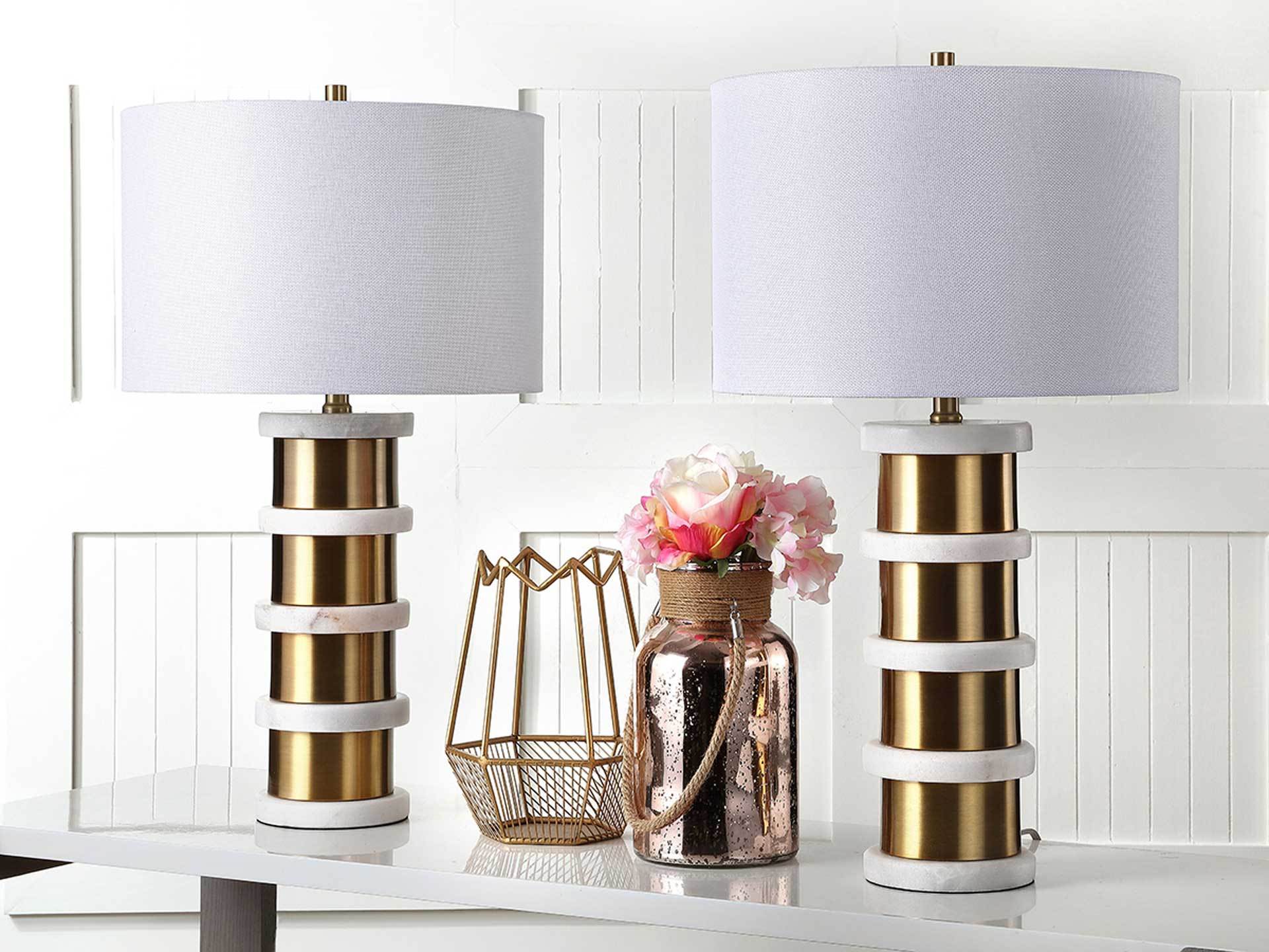 Kelsie Table Lamp Brass Gold/White (Set of 2) - Image 5