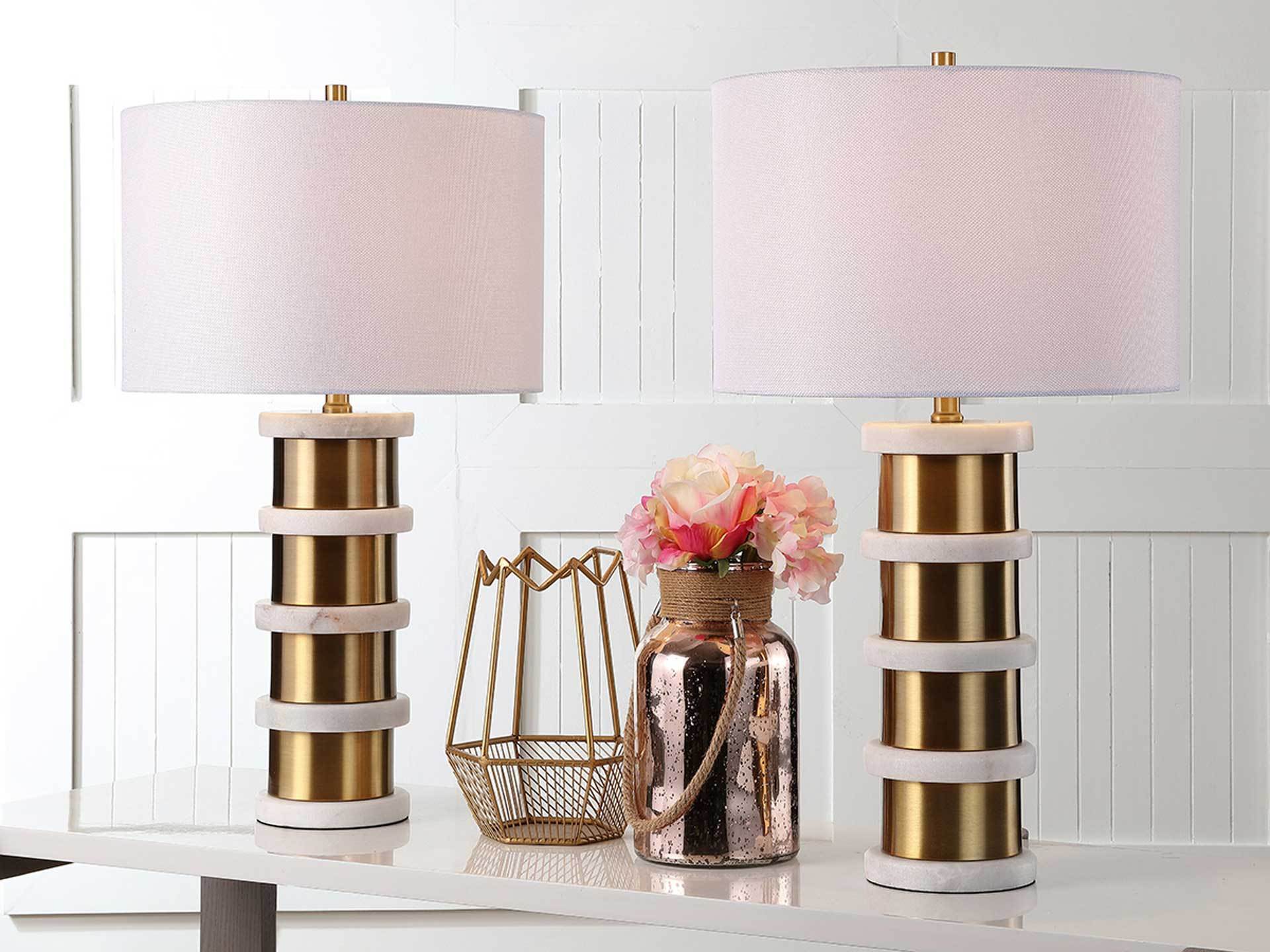 Kelsie Table Lamp Brass Gold/White (Set of 2) - Image 6