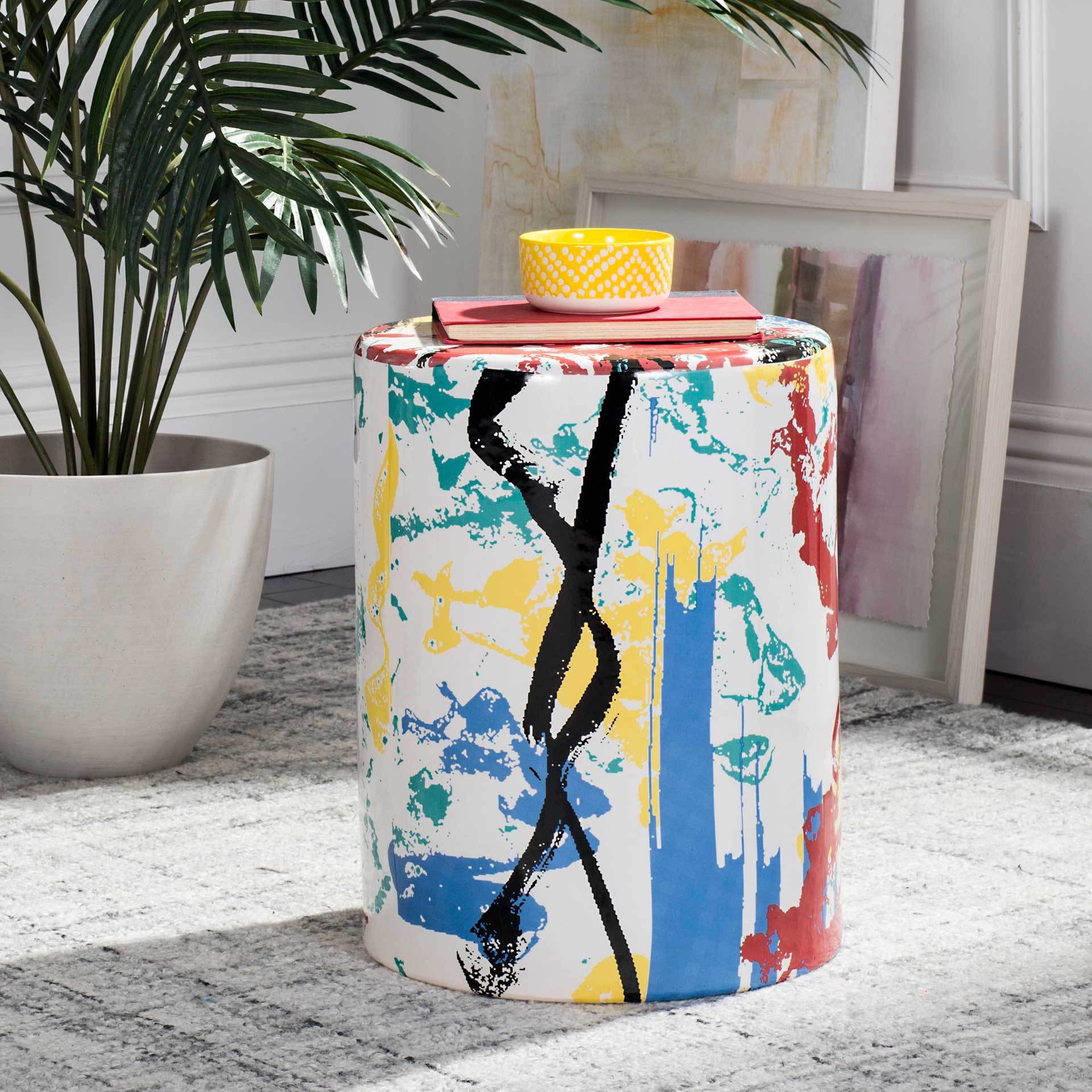 Kendra Multicolor Garden Stool - Image 2