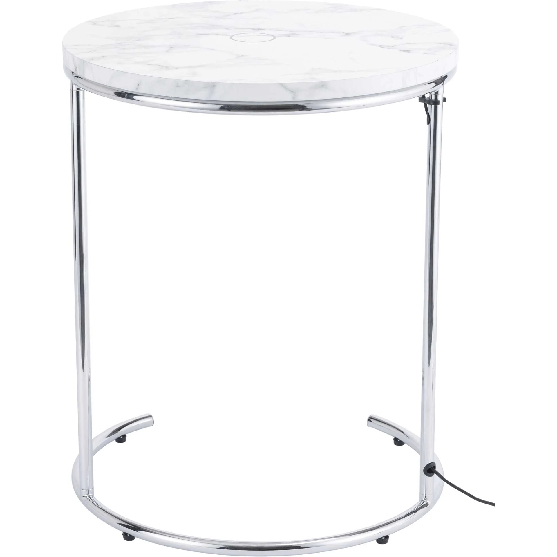 Kennedy Side Table White/Chrome - Image 4