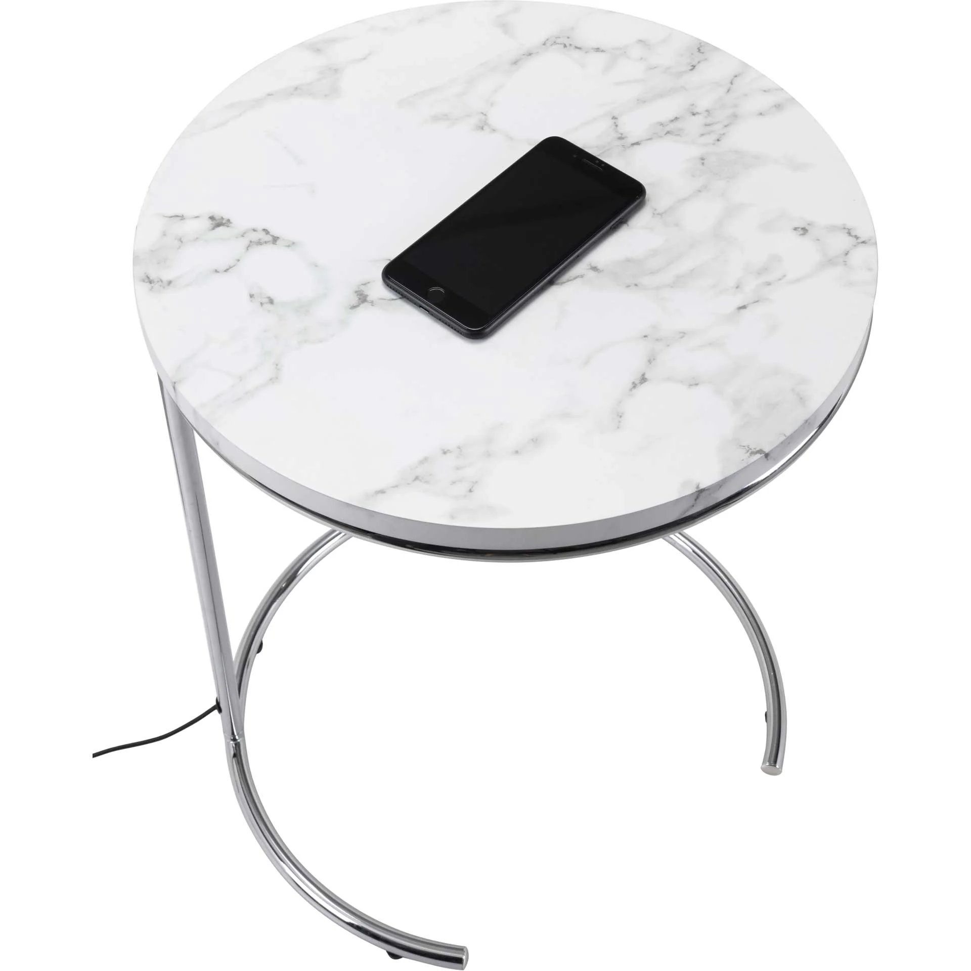 Kennedy Side Table White/Chrome - Image 5