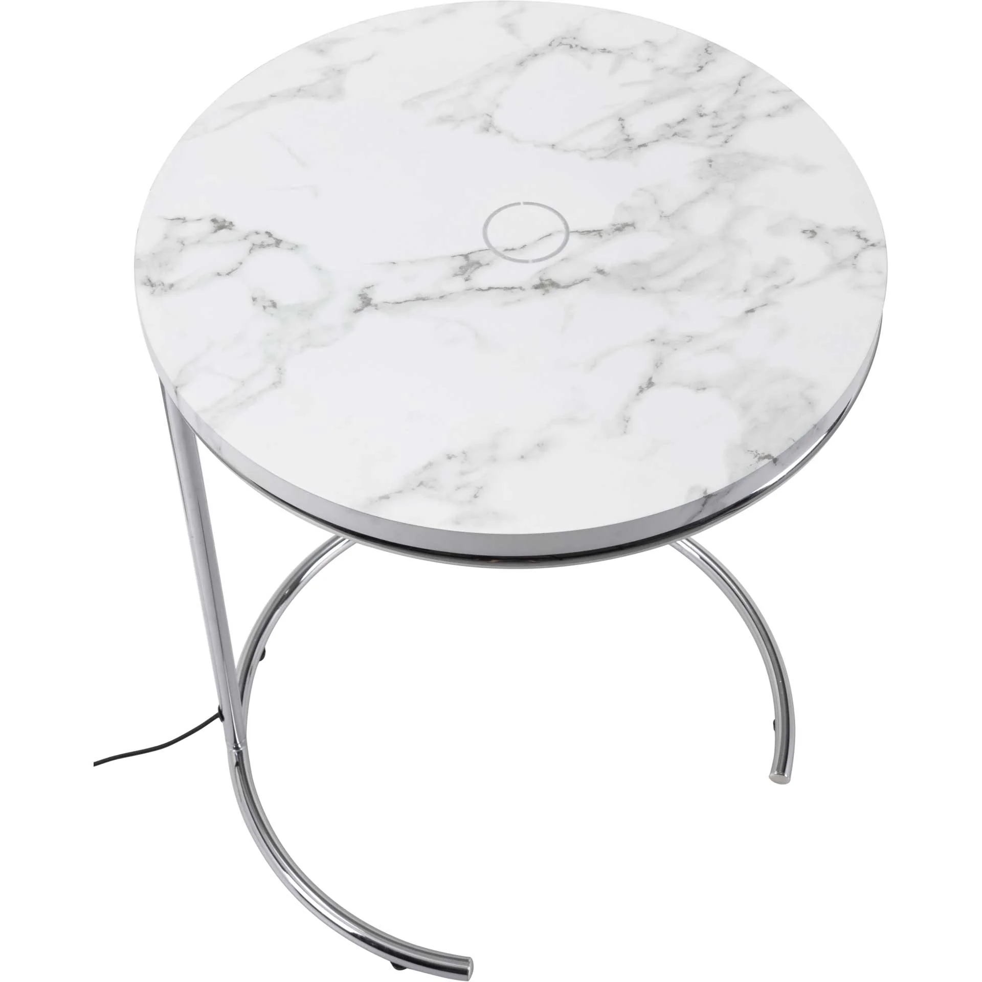 Kennedy Side Table White/Chrome - Image 6