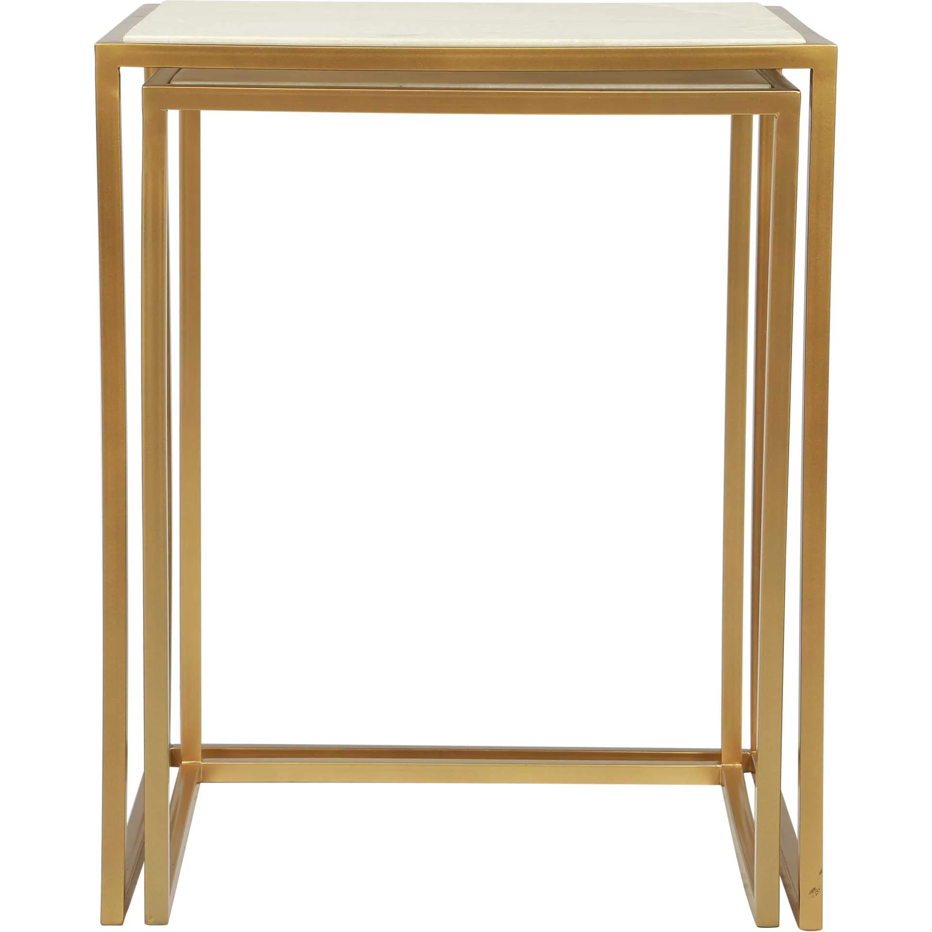 Kensington Nesting Table Stone/Brass - Image 4