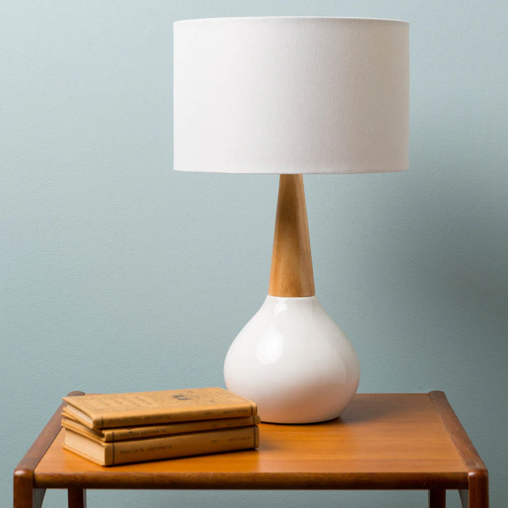 Kent Drum White Table Lamp - Image 2