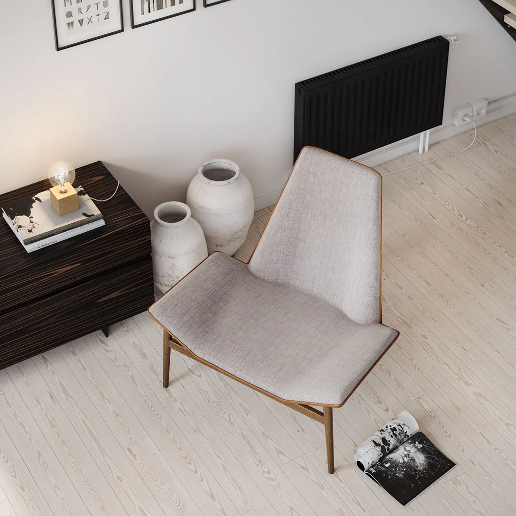 Kent Lounge Chair Gray Denim/Caramel/Dark Teak - Image 5