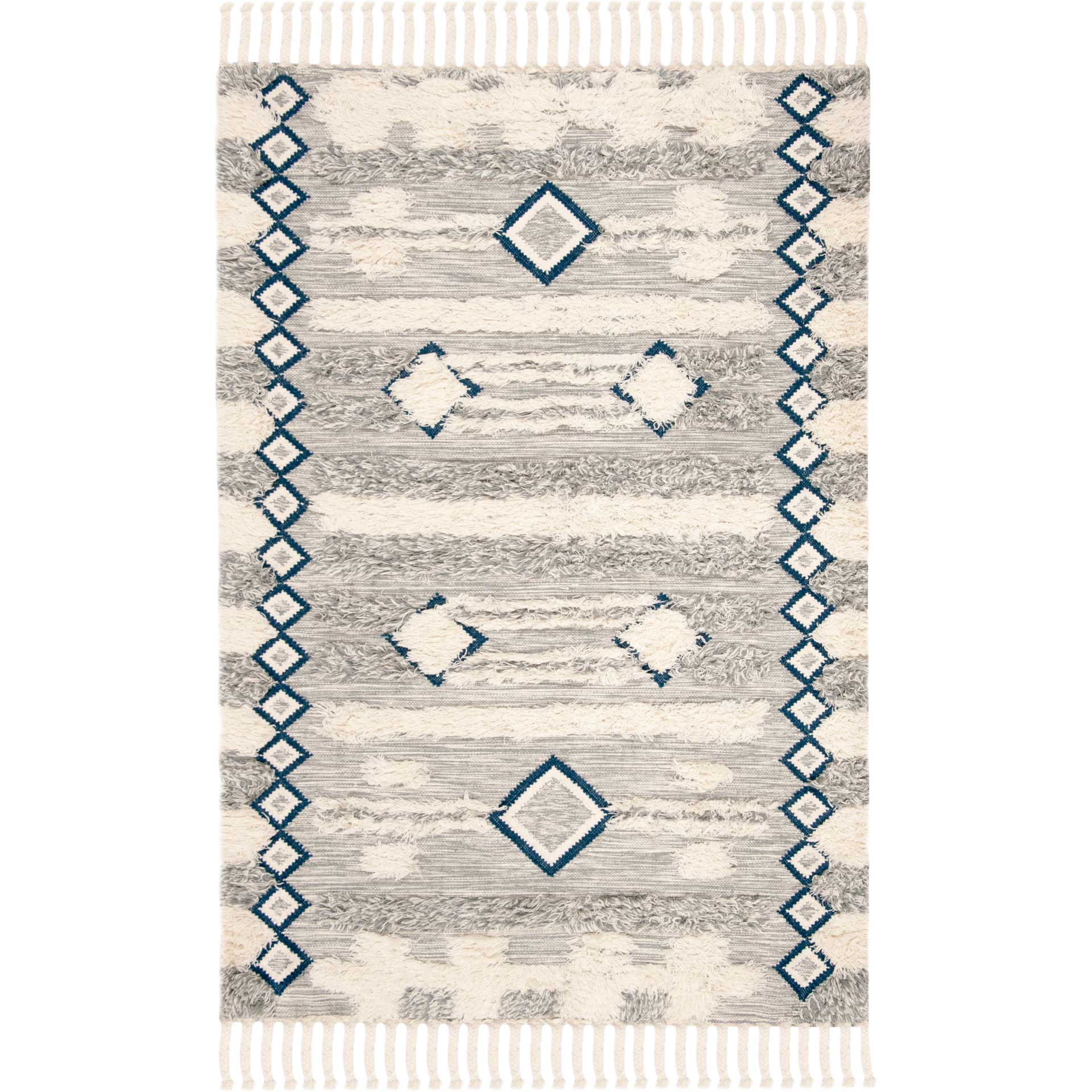 Kenya Bohemian Gray/Ivory Area Rug - Image 2