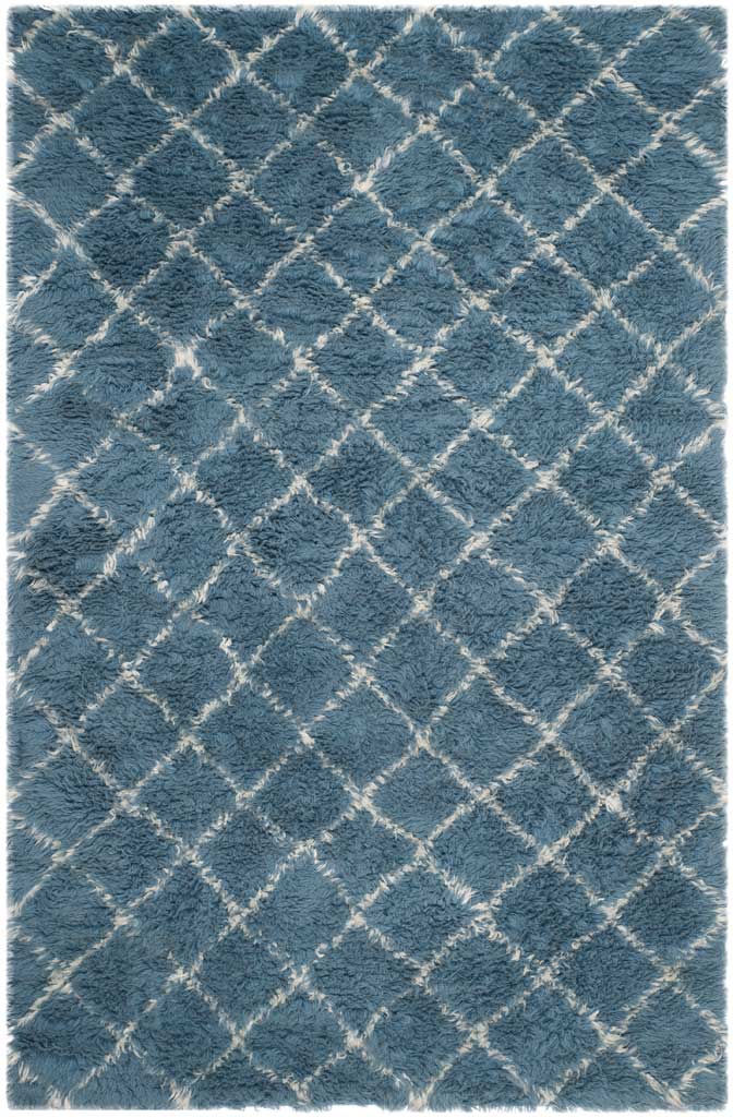 Kenya Diamond Light Blue/Ivory Area Rug - Image 2