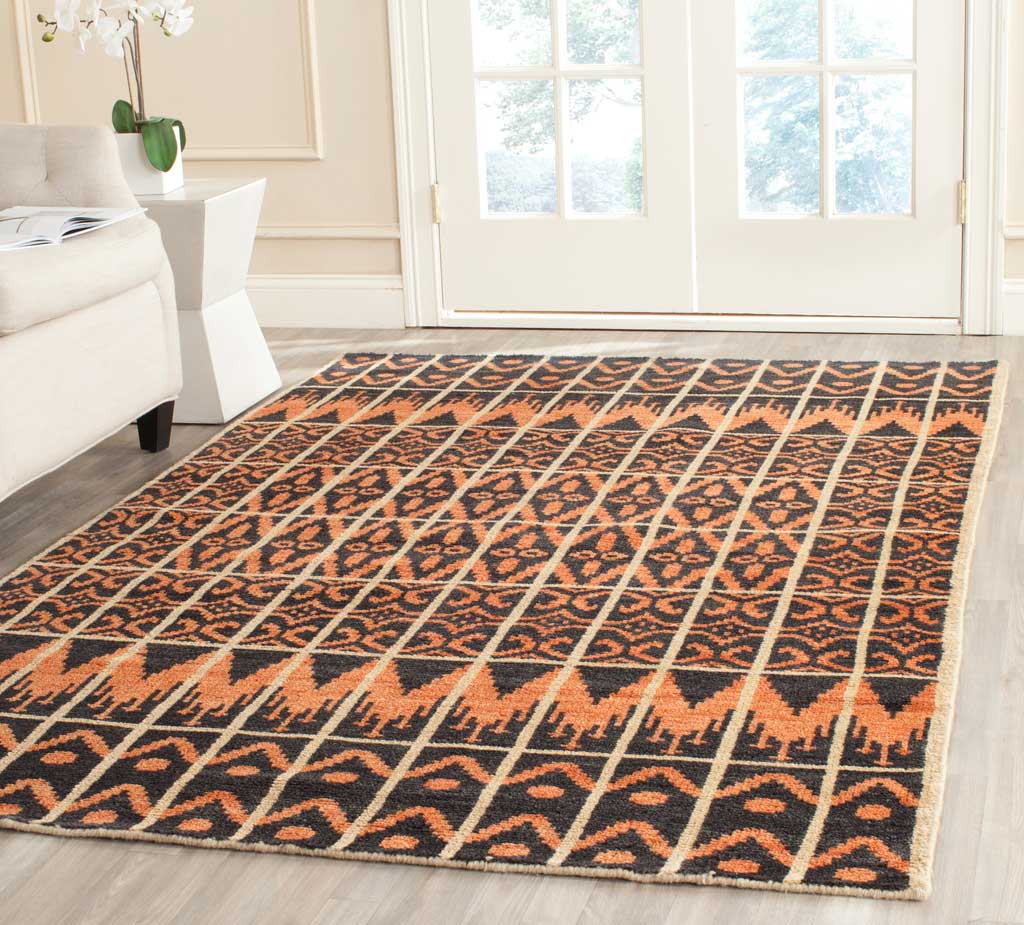 Kenya Orange/Black Area Rug - Image 6