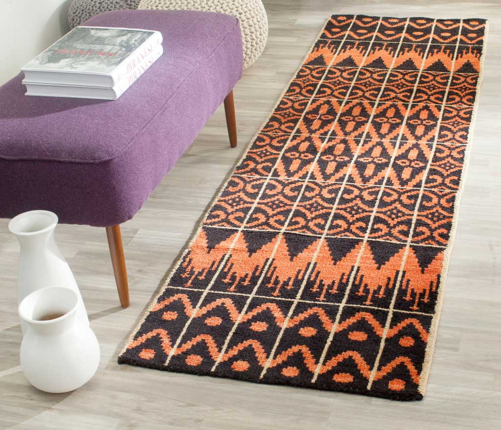 Kenya Orange/Black Runner Rug - Image 3
