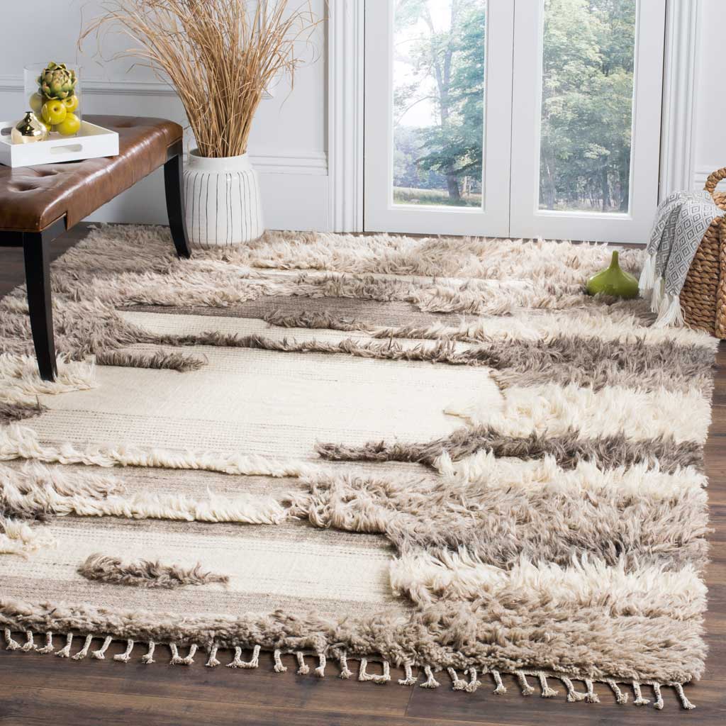Kenya Shag Ivory/Gray Area Rug - Image 5