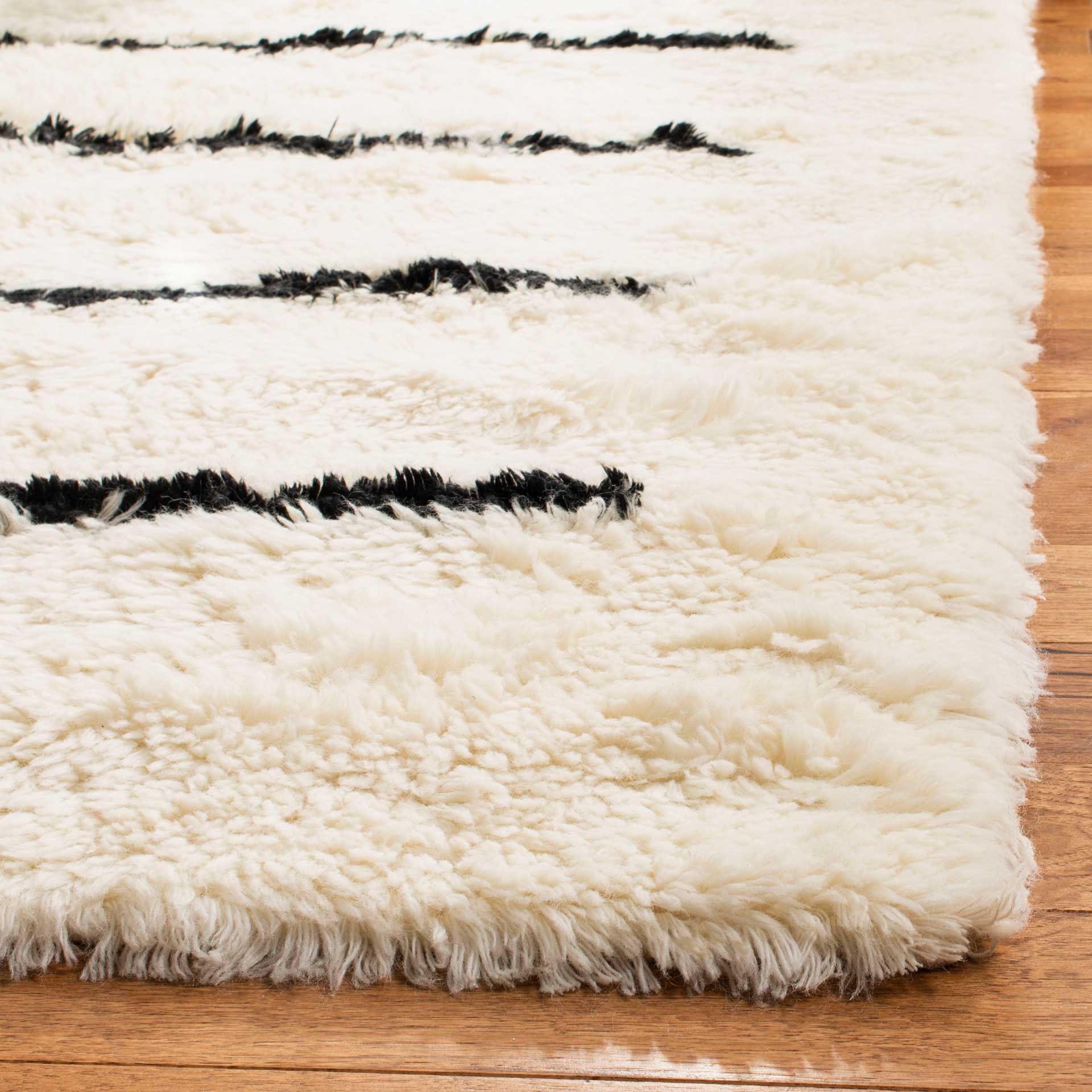 Kenya Stripe Ivory/Black Area Rug - Image 3