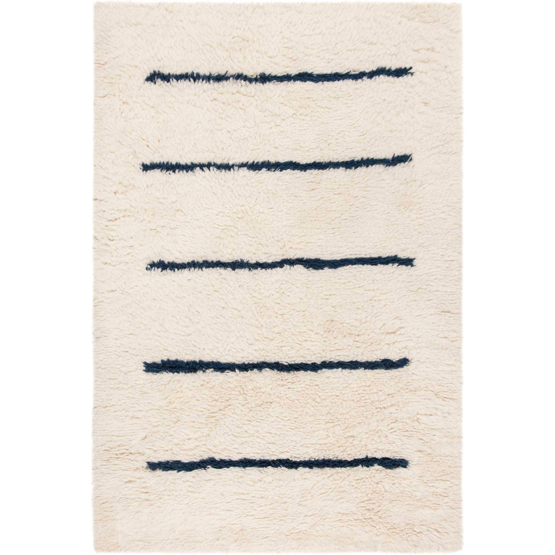 Kenya Stripe Ivory/Navy Area Rug - Image 2
