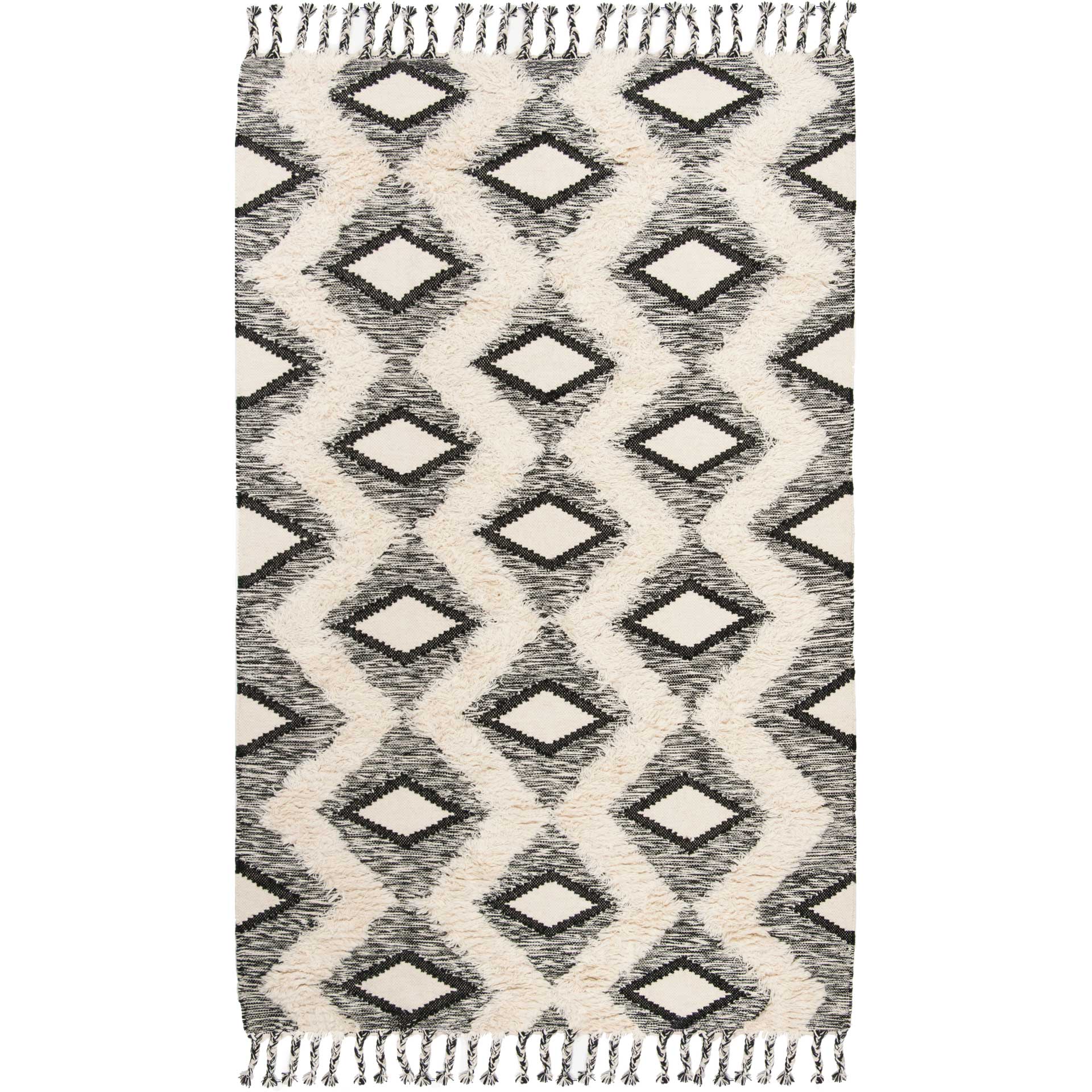 Kenya Wave Black/Ivory Area Rug - Image 2