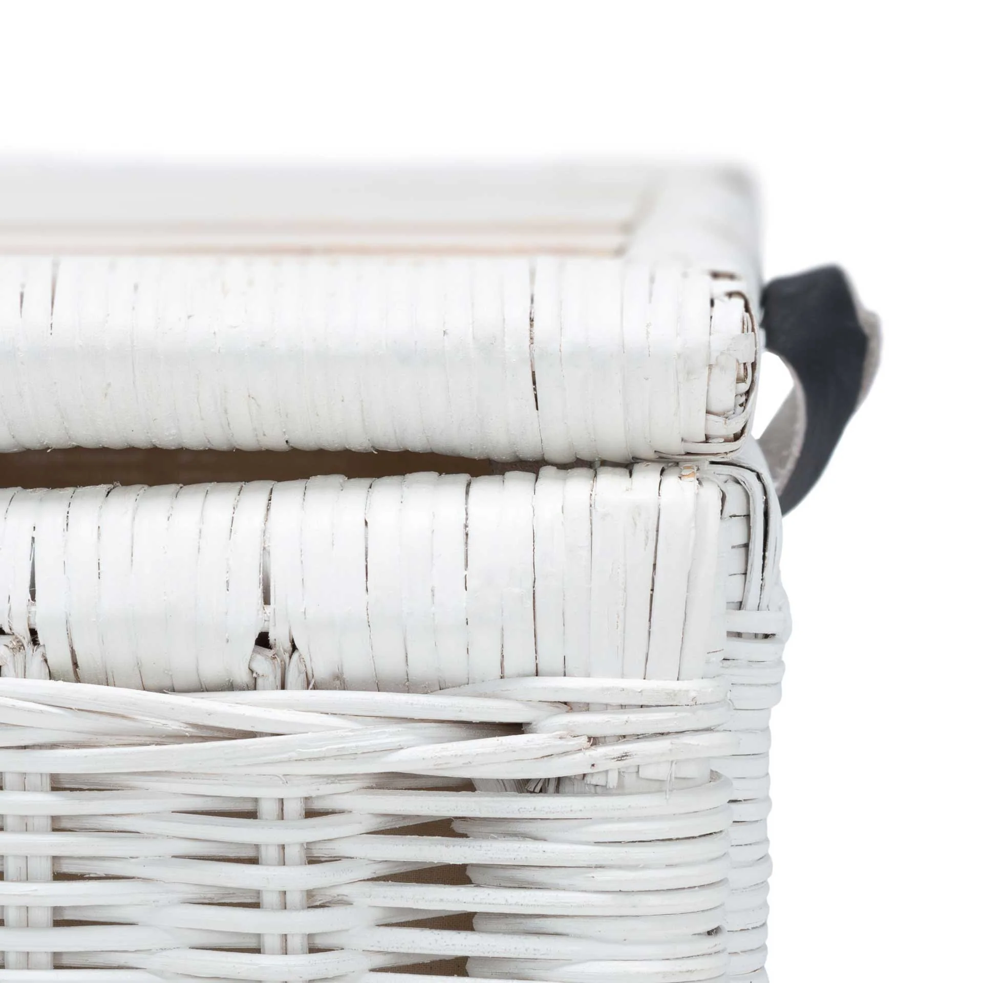 Kenzie Rattan Storage Trunk White/Brown - Image 5