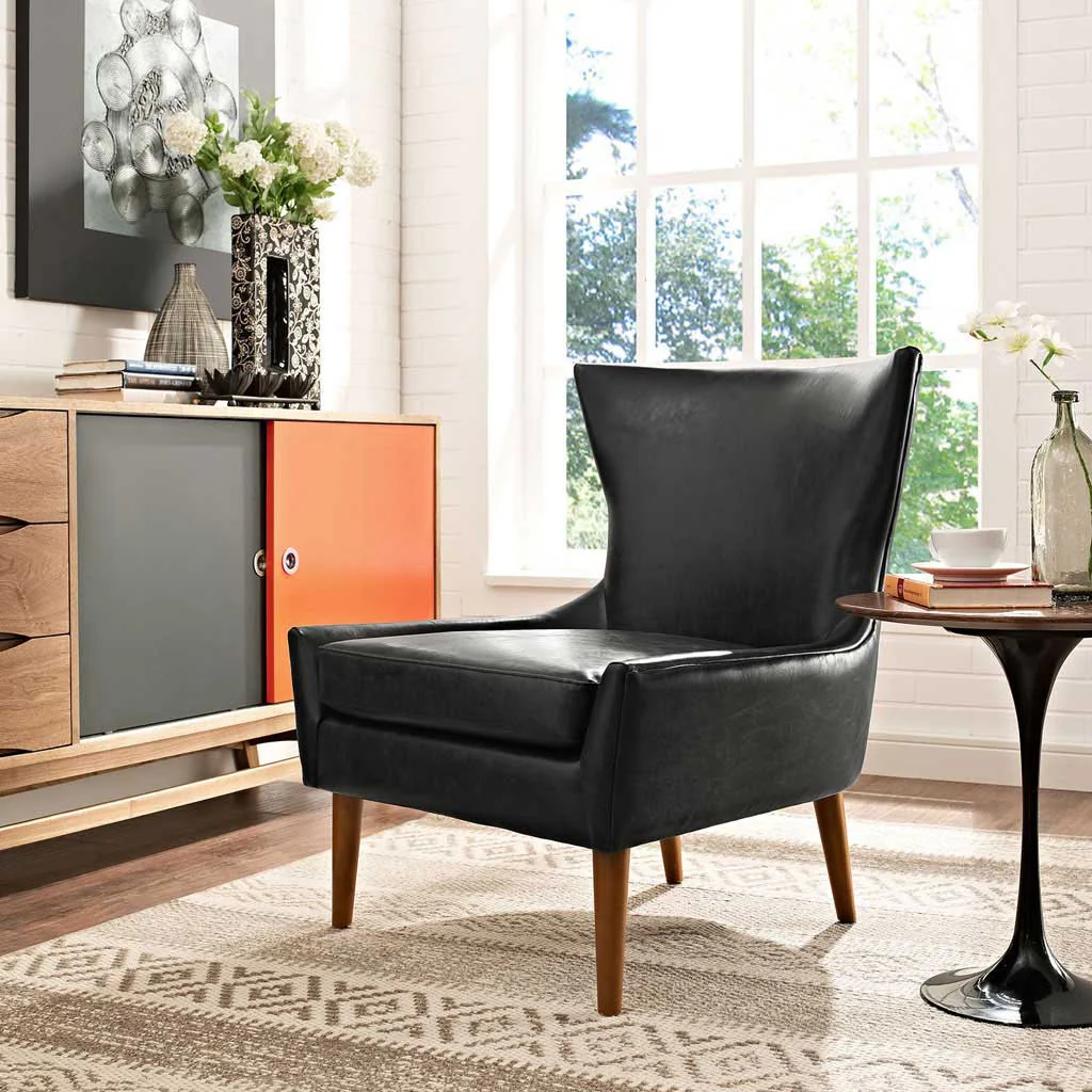 Kessel Vinyl Armchair Black - Image 4