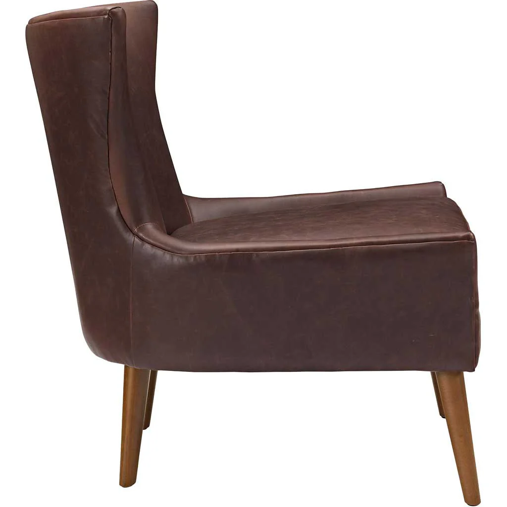 Kessel Vinyl Armchair Brown - Image 2