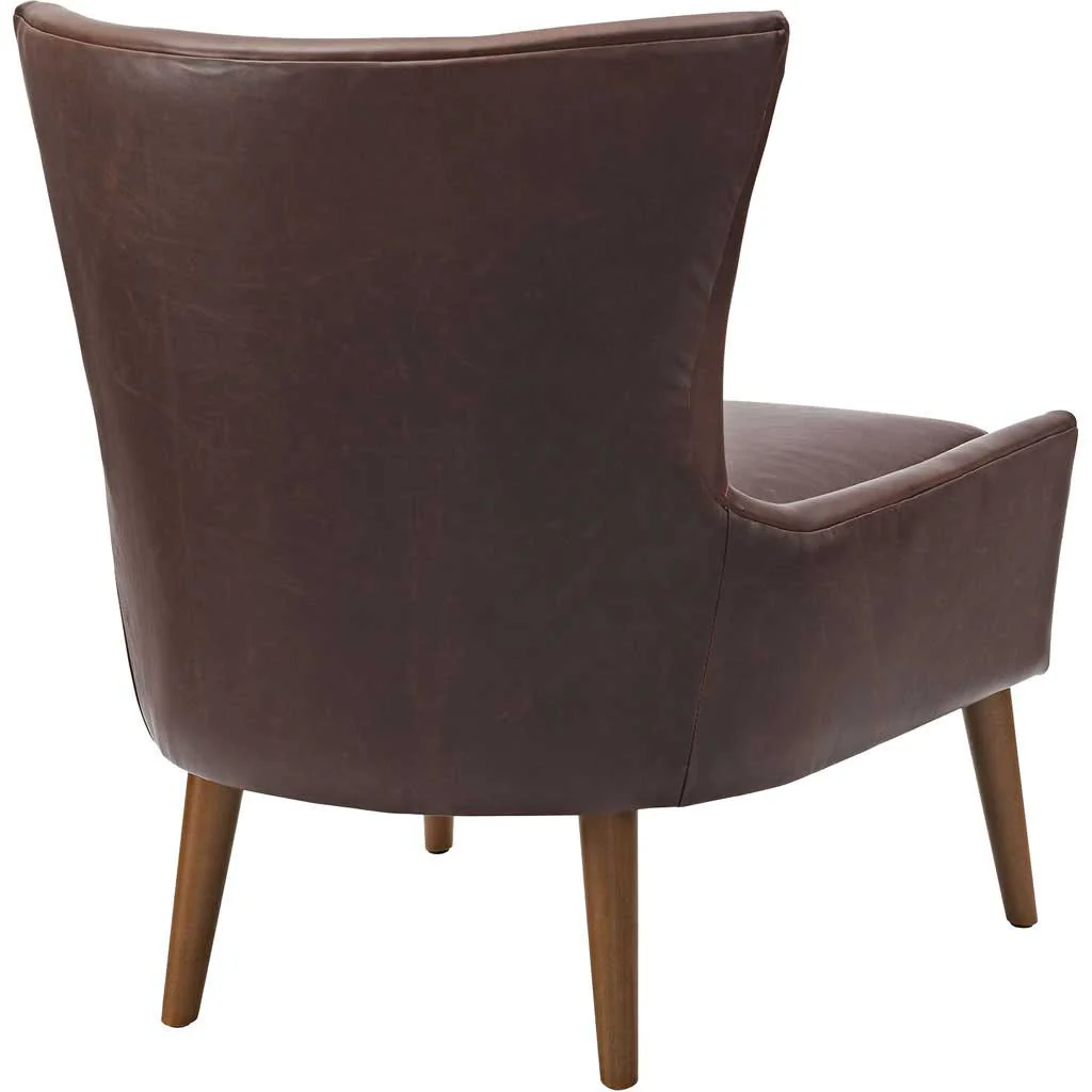 Kessel Vinyl Armchair Brown - Image 3