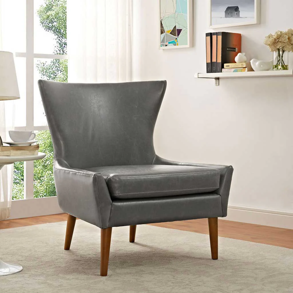 Kessel Vinyl Armchair Gray - Image 4