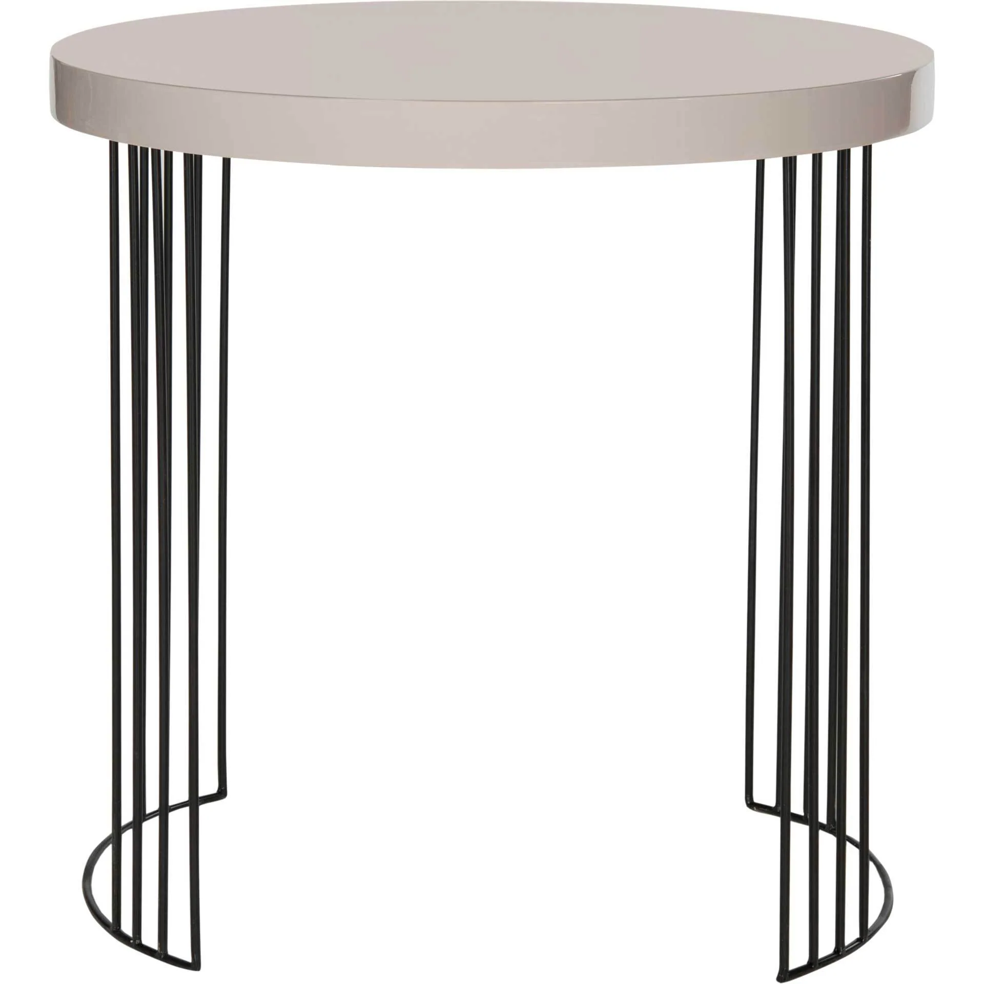 Keyon Lacquer Side Table Taupe - Image 2