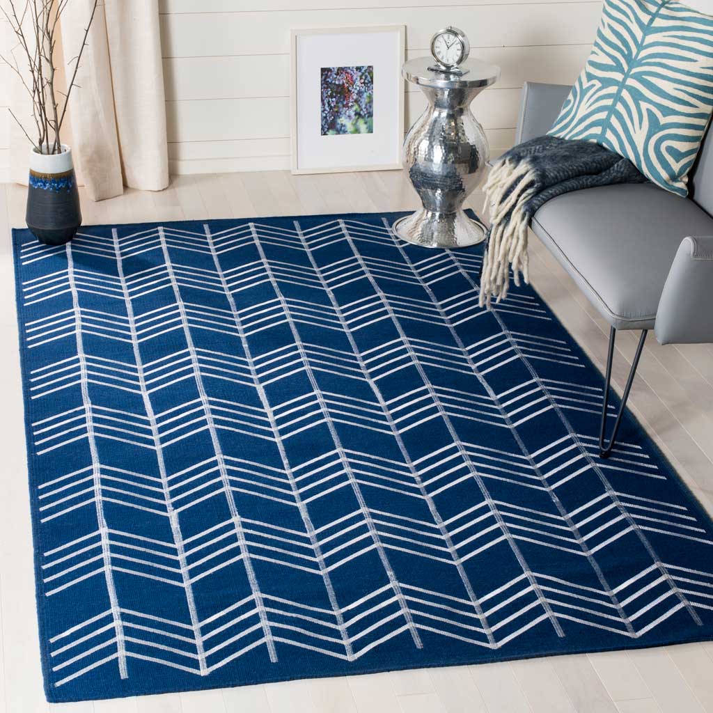 Kilim Arrow Navy Area Rug - Image 7