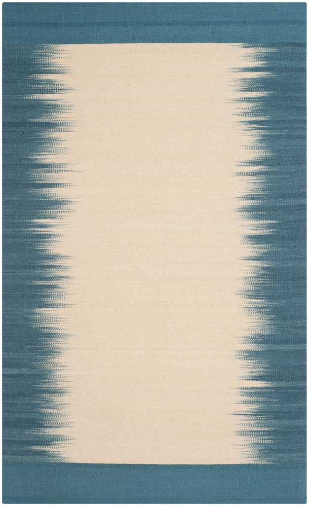 Kilim Beige/Light Blue Area Rug - Image 2