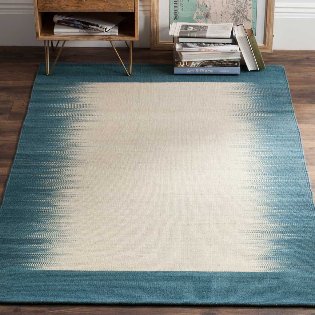 Kilim Beige/Light Blue Area Rug - Image 5