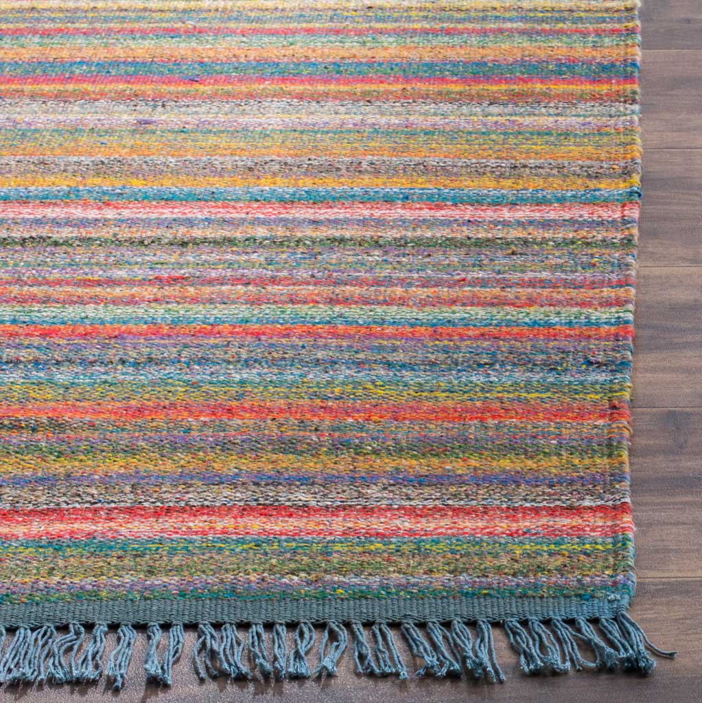 Kilim Blue/Orange Area Rug - Image 4