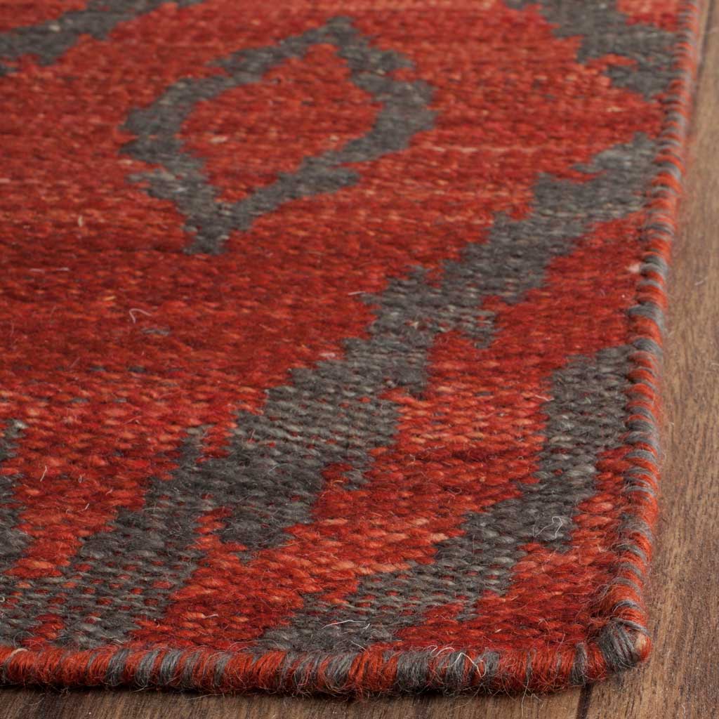 Kilim Rust/Gray Area Rug - Image 4