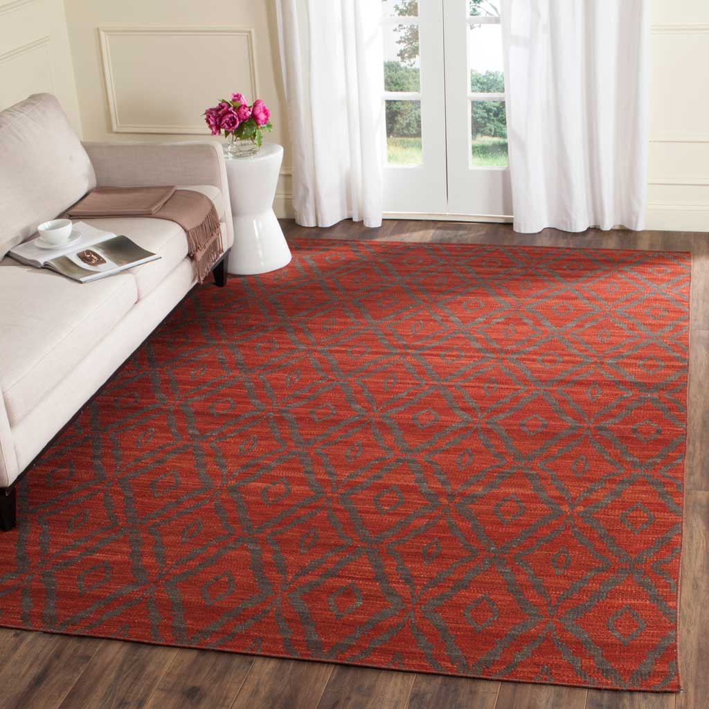 Kilim Rust/Gray Area Rug - Image 6