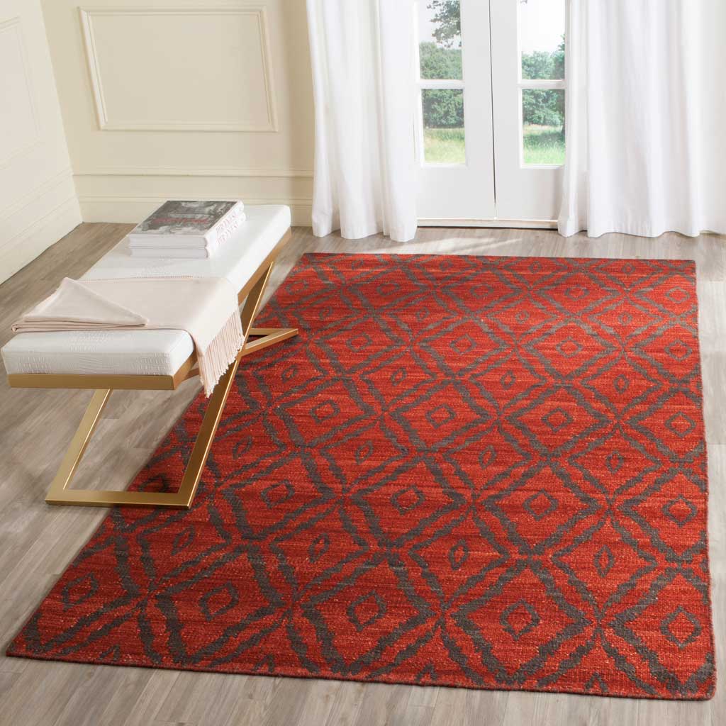 Kilim Rust/Gray Area Rug - Image 7