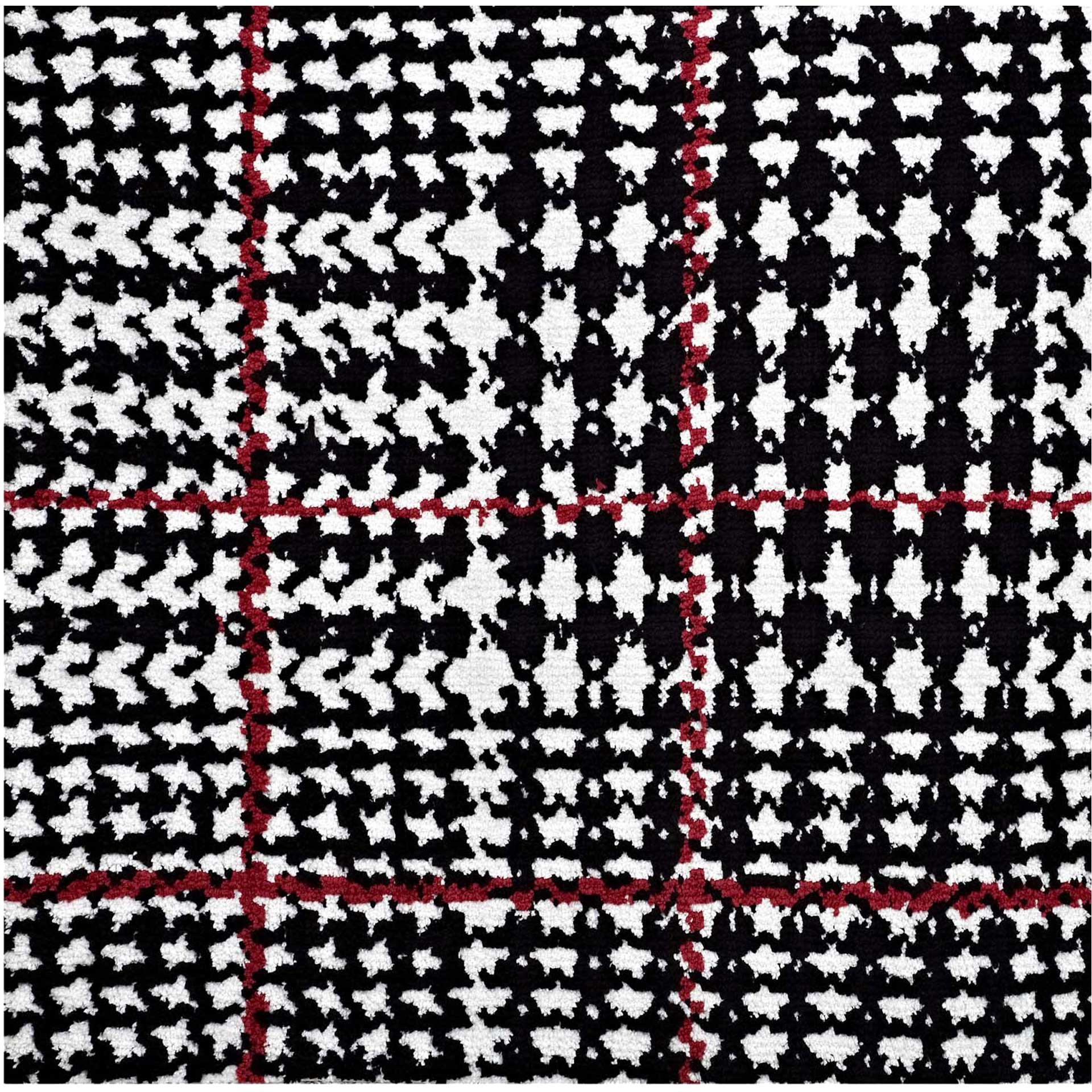 King Area Rug Ivory/Black/Red - Image 3