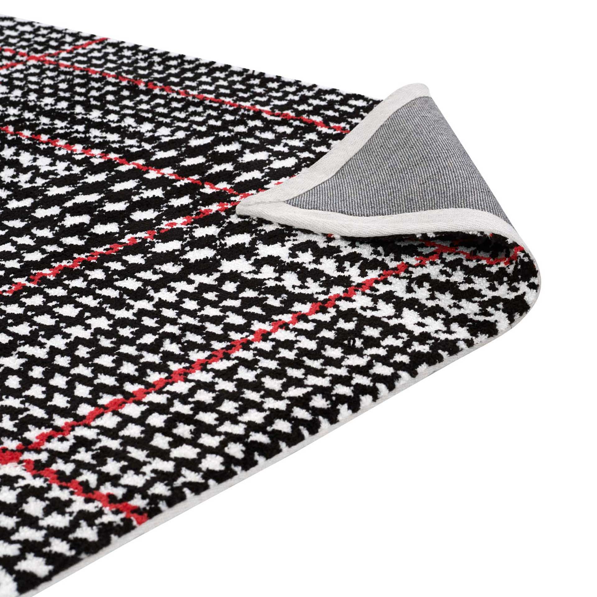 King Area Rug Ivory/Black/Red - Image 4