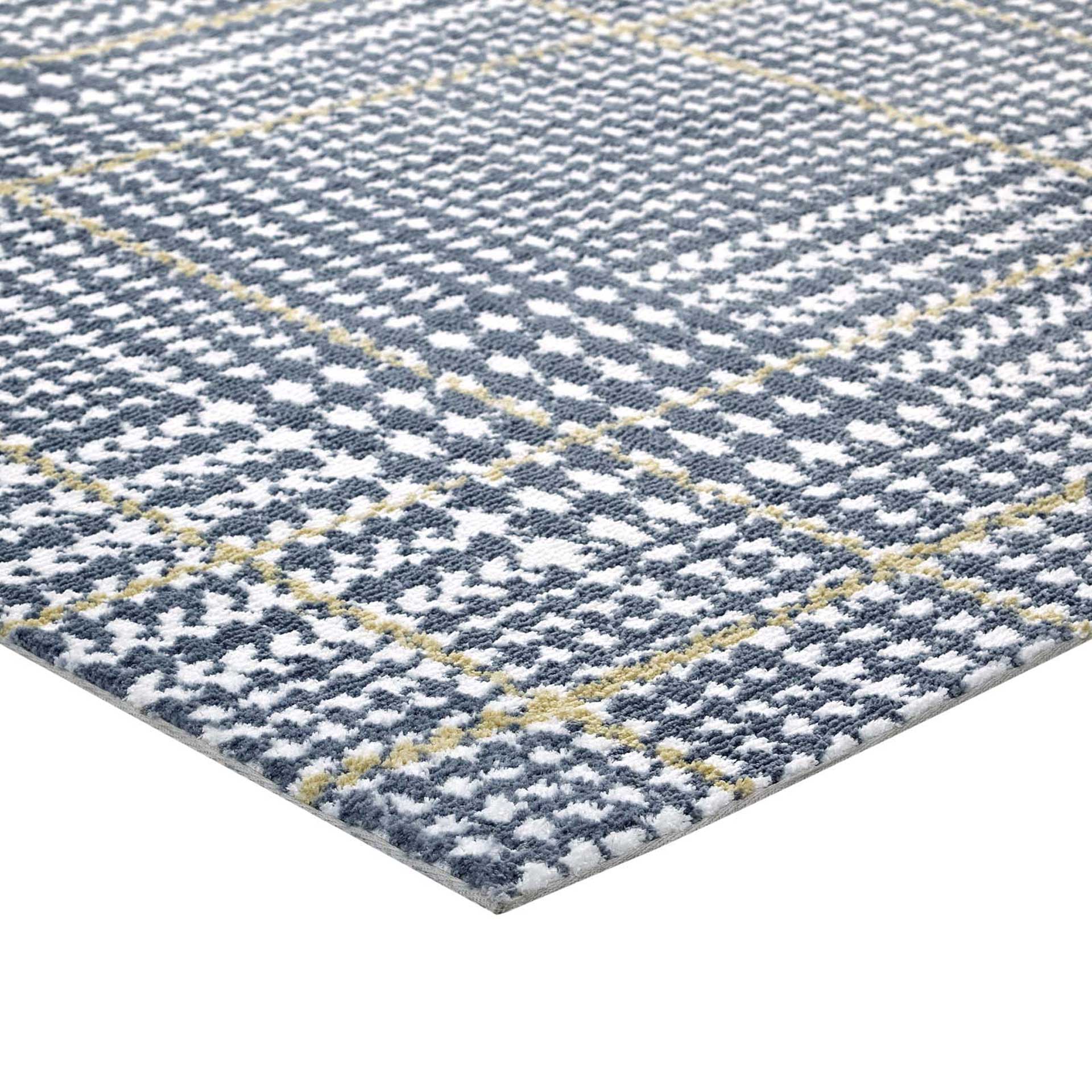 King Area Rug Ivory/Cadet Blue/Citron - Image 2