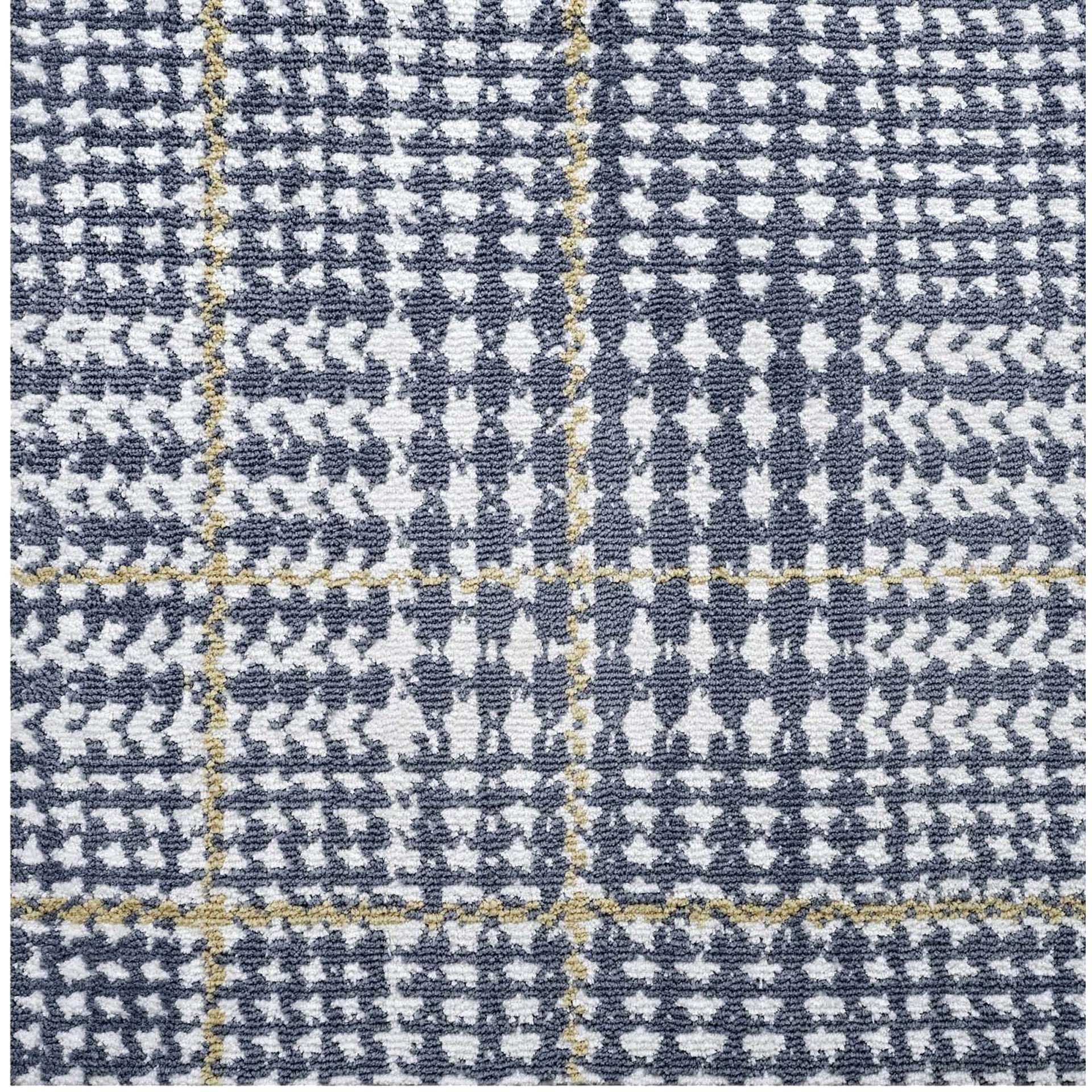 King Area Rug Ivory/Cadet Blue/Citron - Image 3