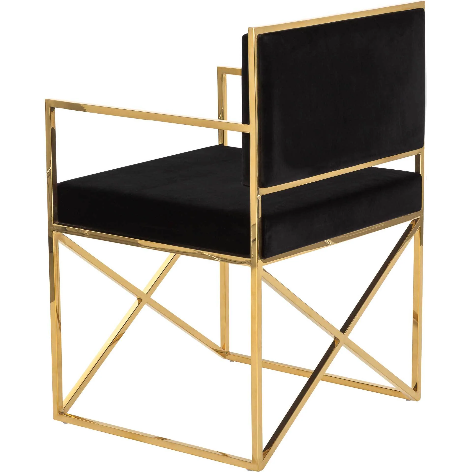 King Velvet Directors Chair Black/Gold - Image 5