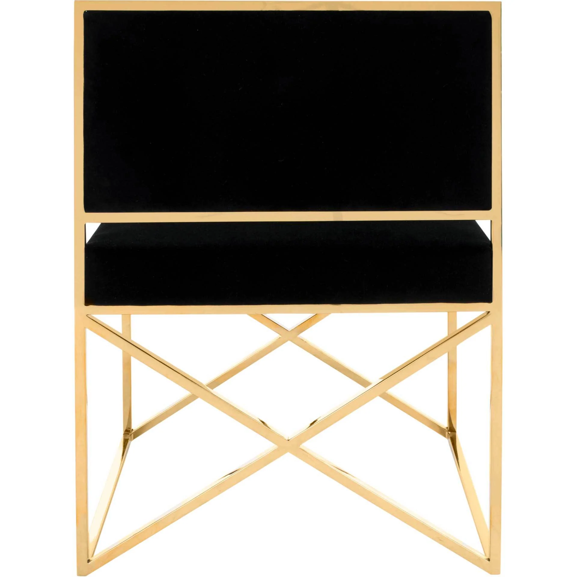 King Velvet Directors Chair Black/Gold - Image 6