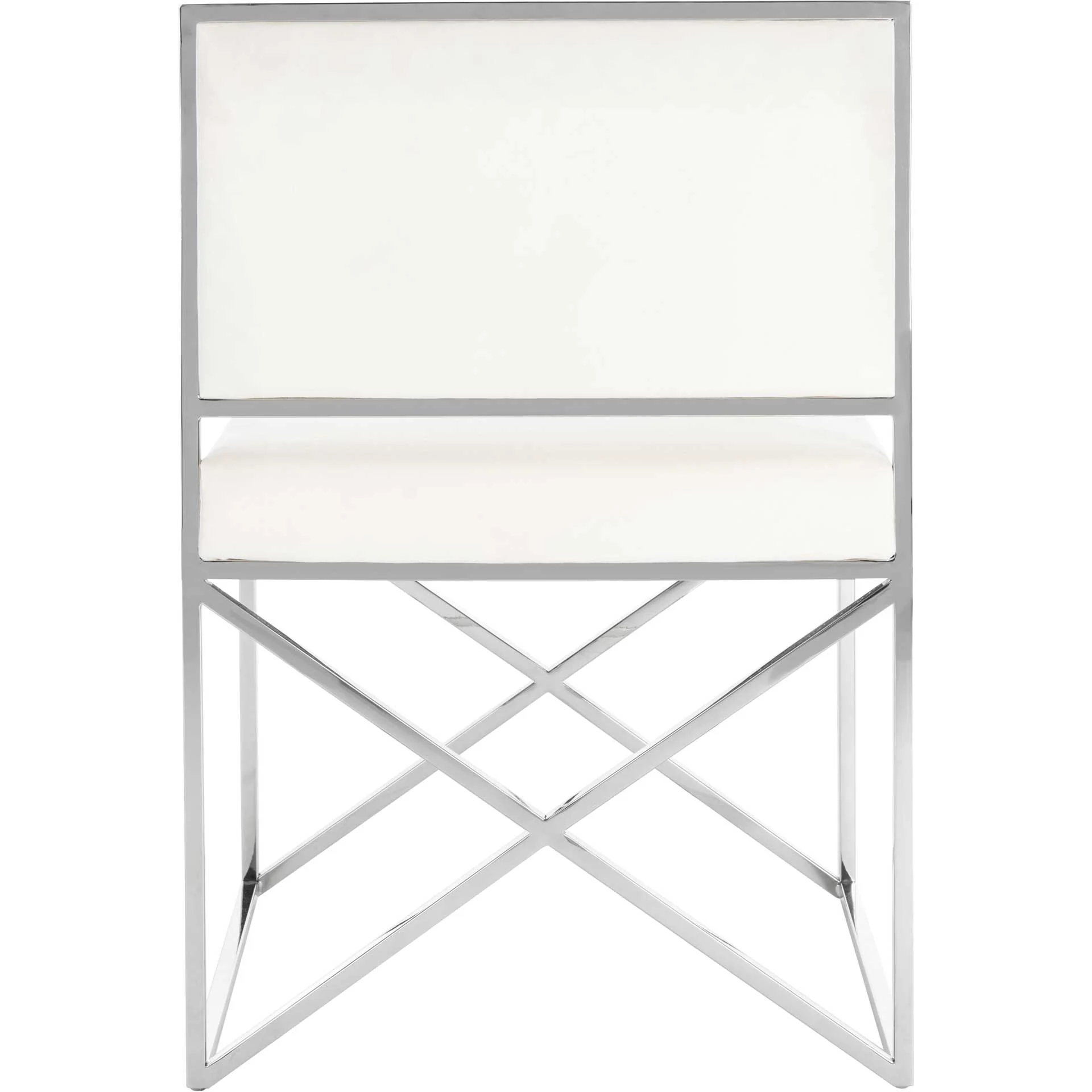 King Velvet Directors Chair White/Silver - Image 4