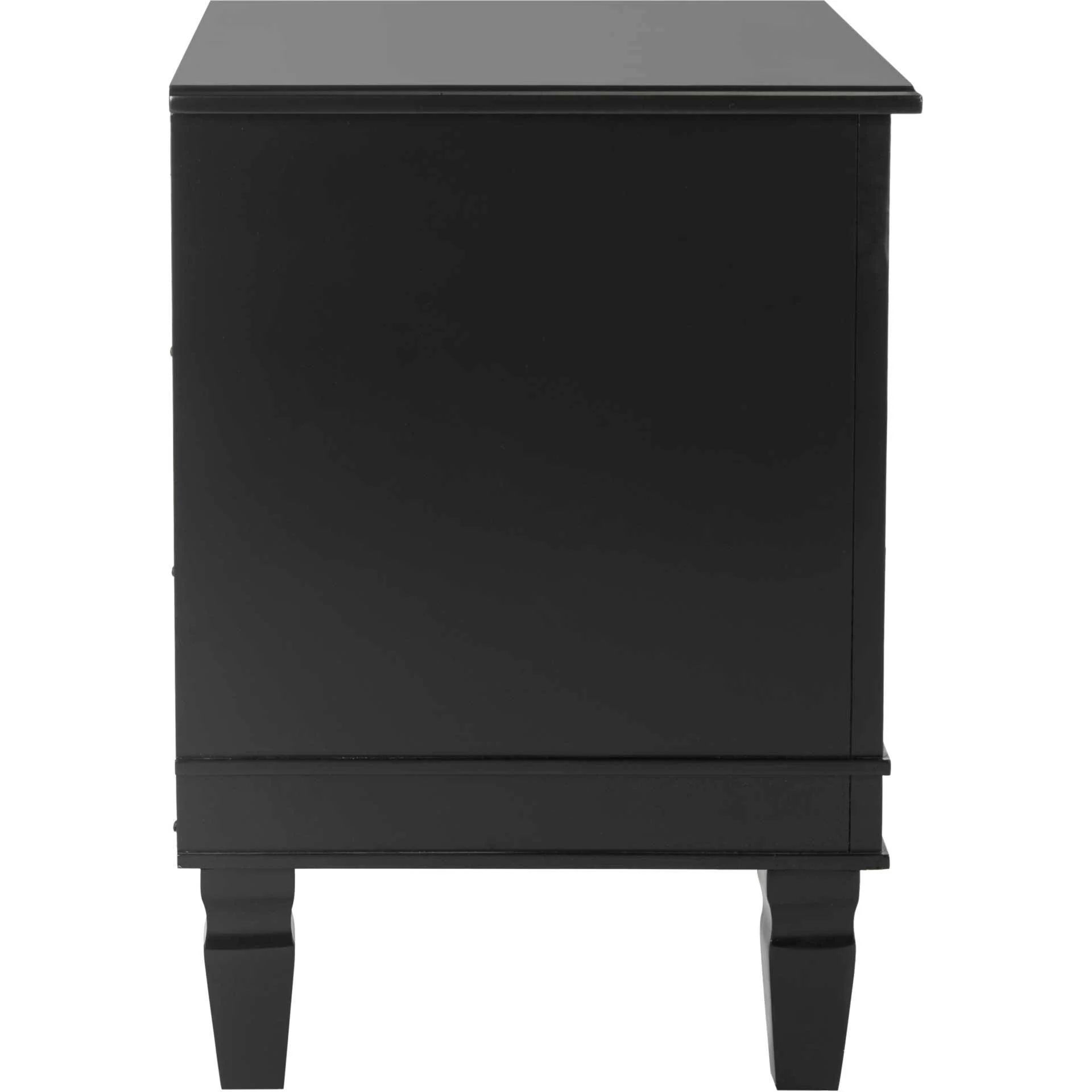 Kinsley Three Drawer Nightstand Black - Image 3