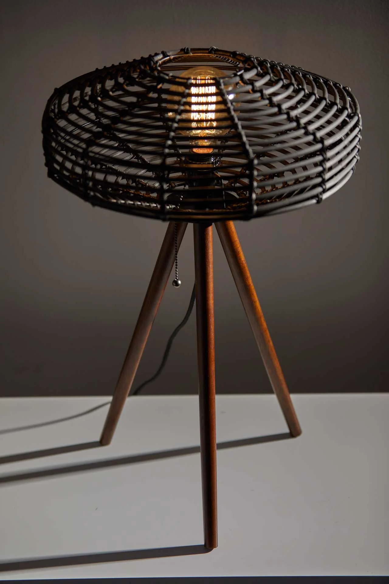 Kinston Table Lamp Black/Walnut - Image 6