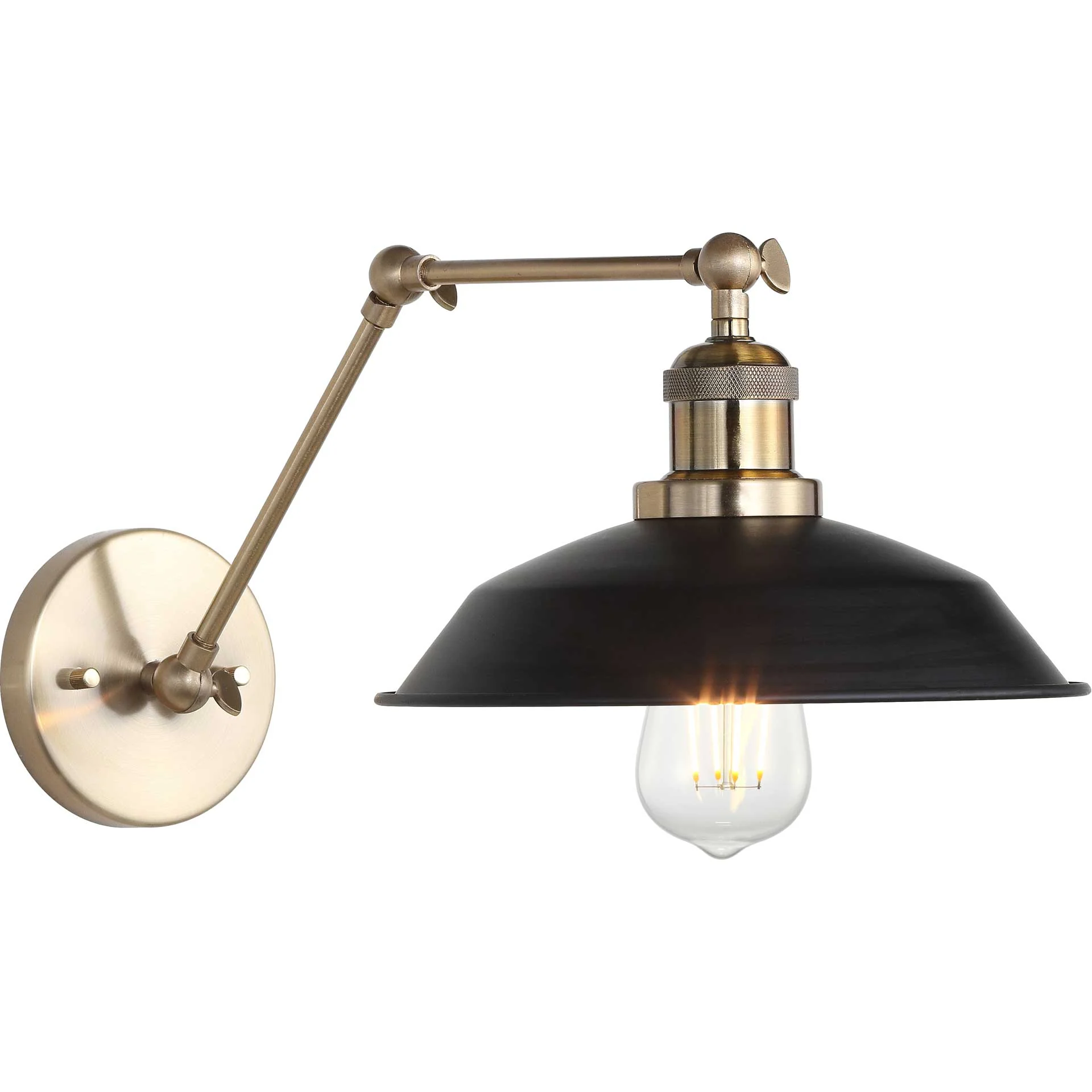 Kiona Wall Sconce Brass Gold/Black - Image 2