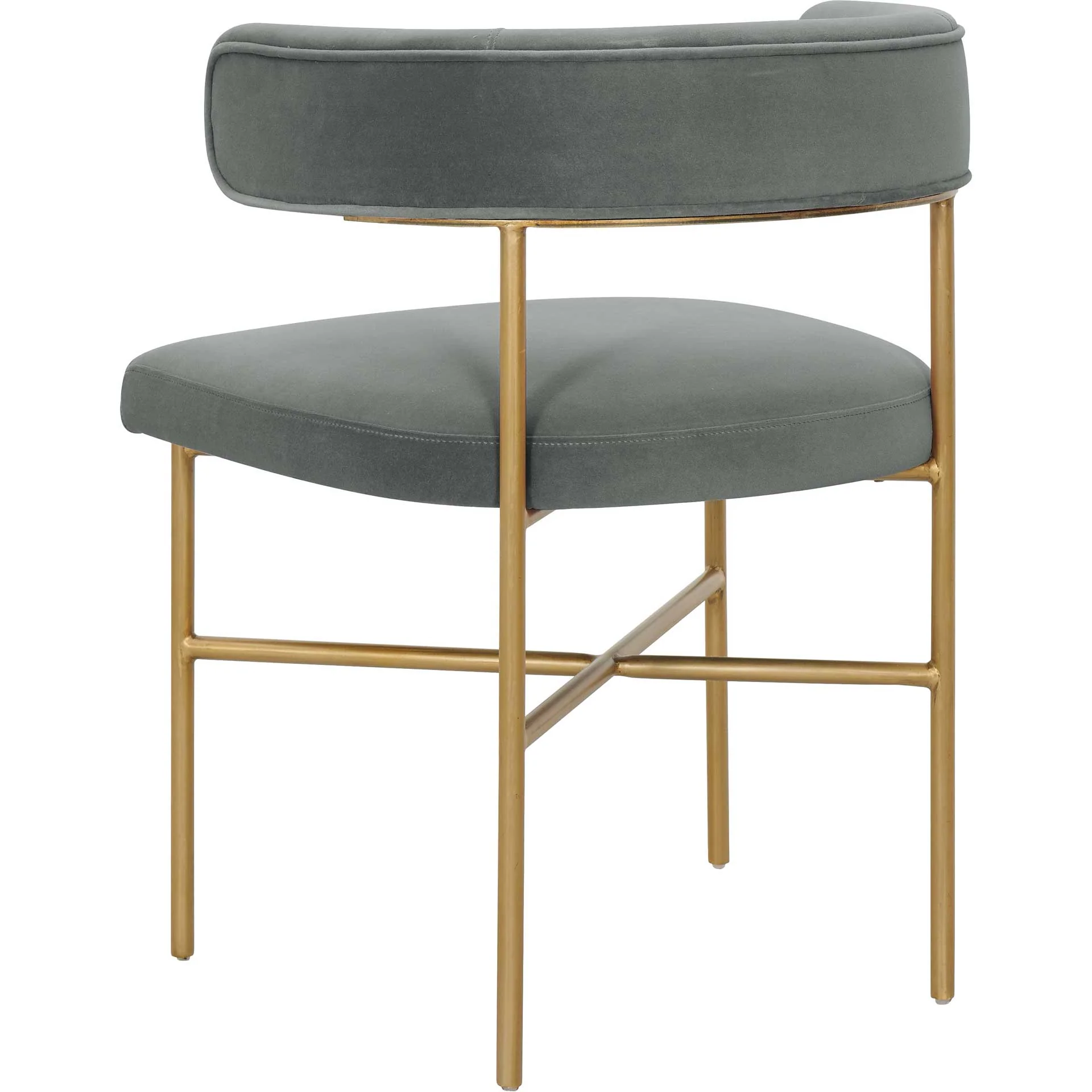 Kira Performance Velvet Chair Gray - Image 3