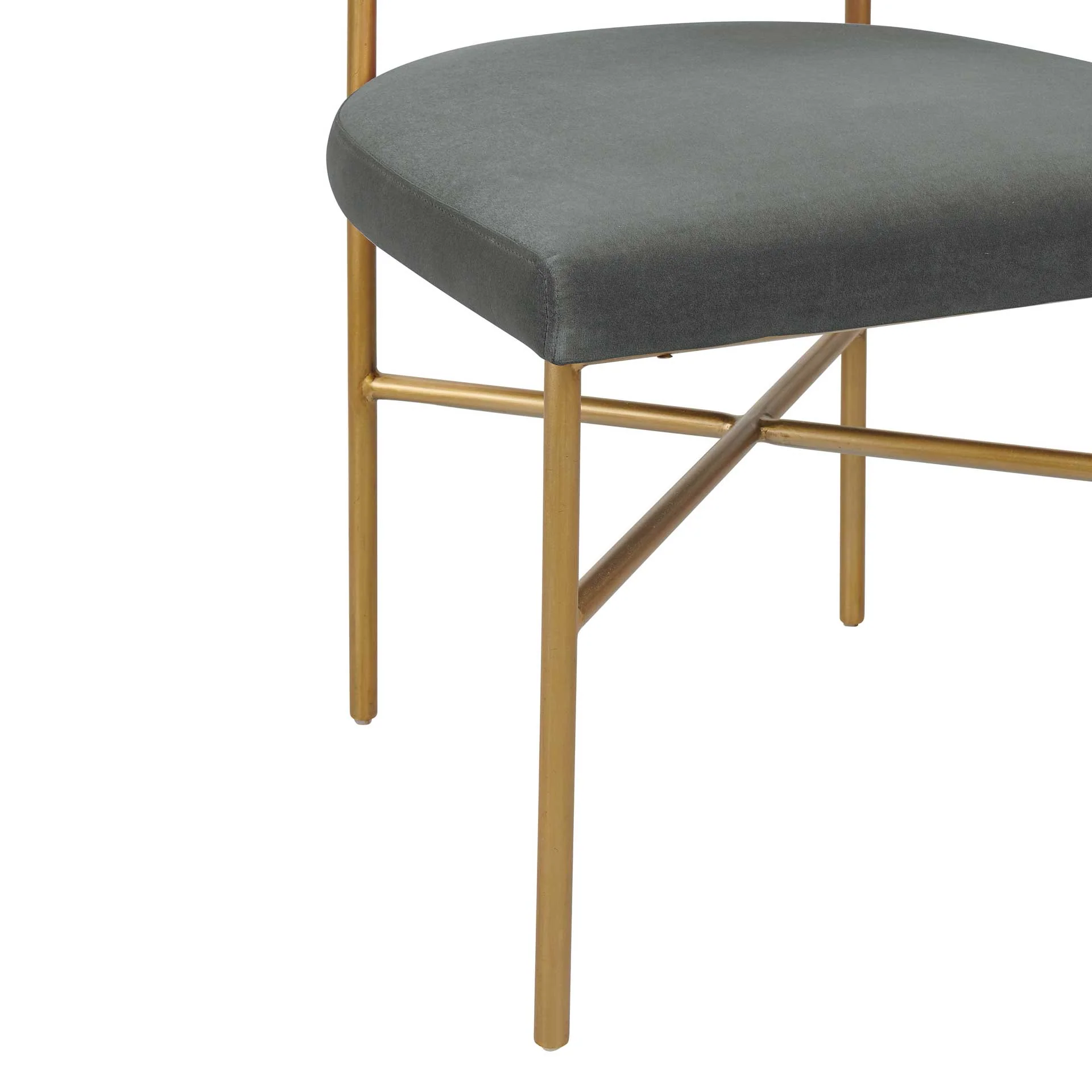 Kira Performance Velvet Chair Gray - Image 4