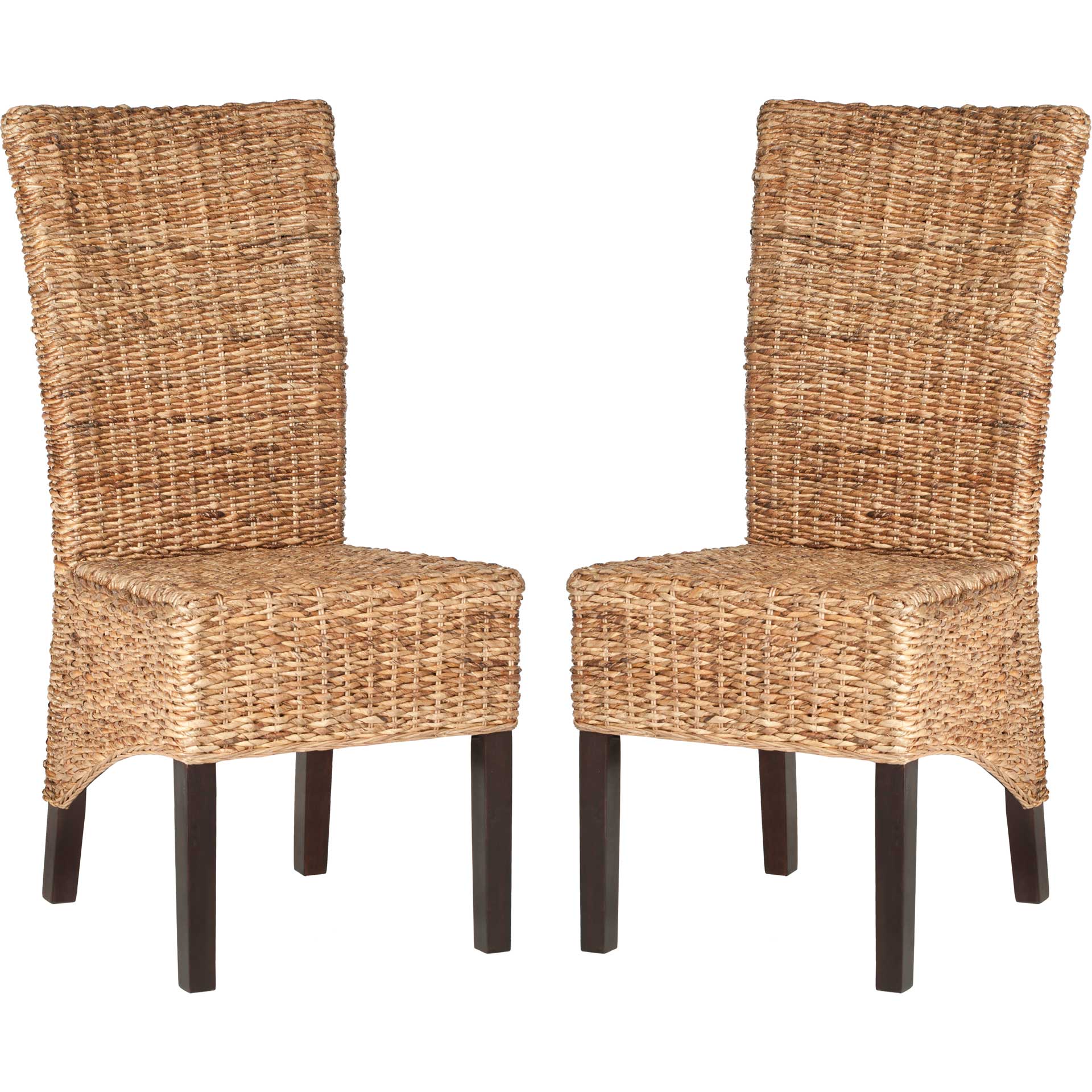 Kisii Rattan Side Chair Natural/Dark Brown (Set of 2) - Image 2